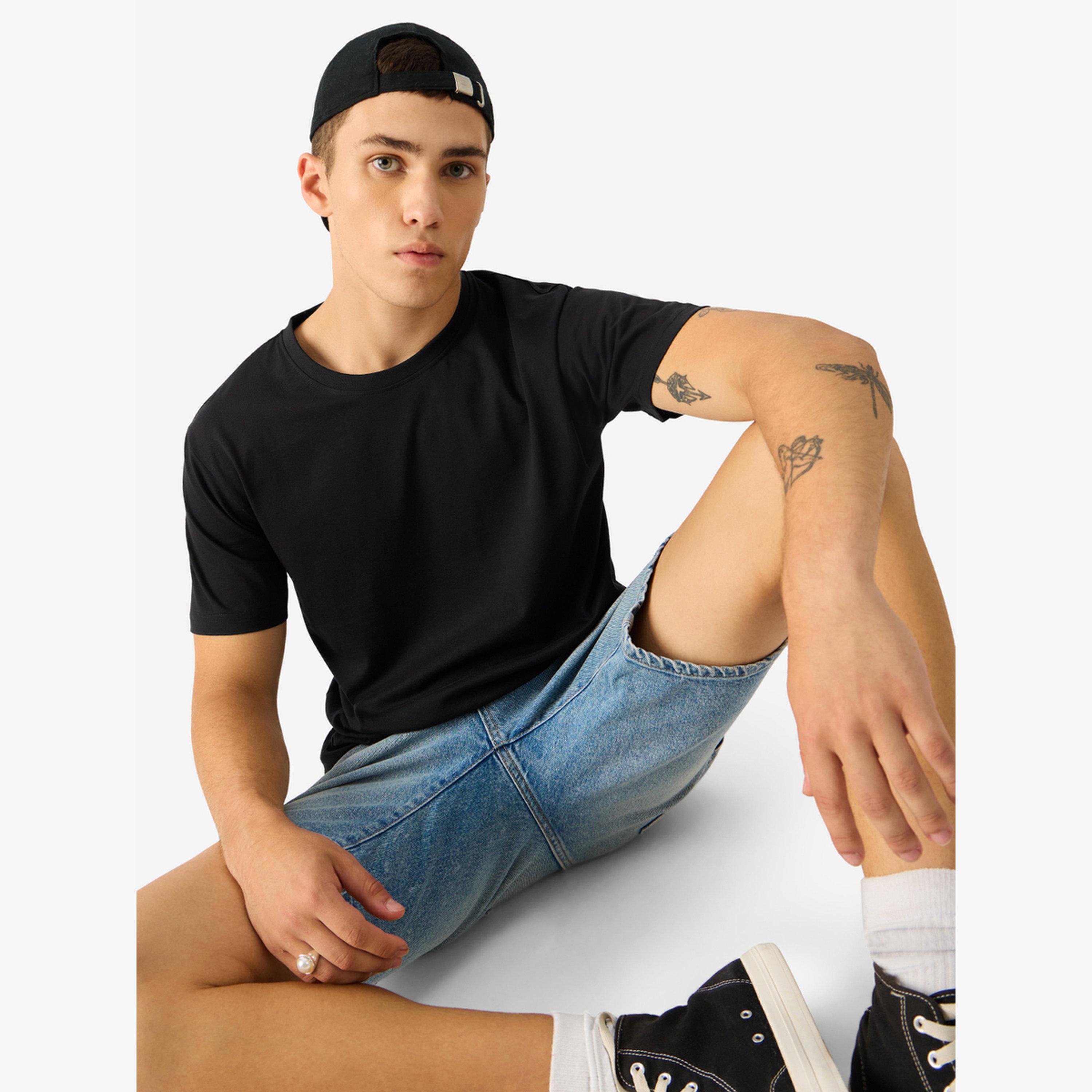 The Souled Store X Styli Men Black Cotton Short Sleeve T-Shirt-men-clothing-tshirtsandpolos-tshirts-image-3