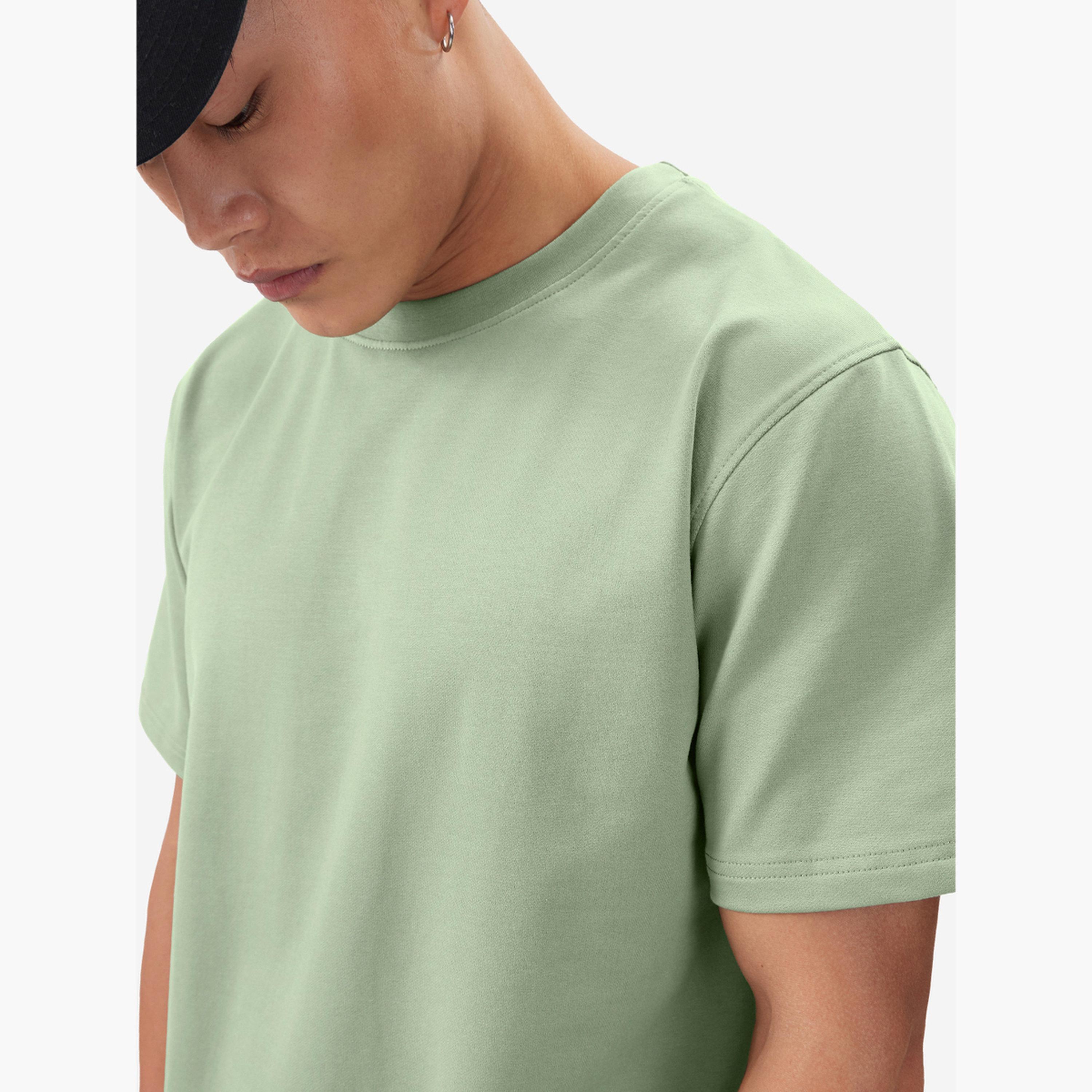 The Souled Store X Styli Men Green Solid Round Neck T-Shirt-men-clothing-tshirtsandpolos-tshirts-image-6