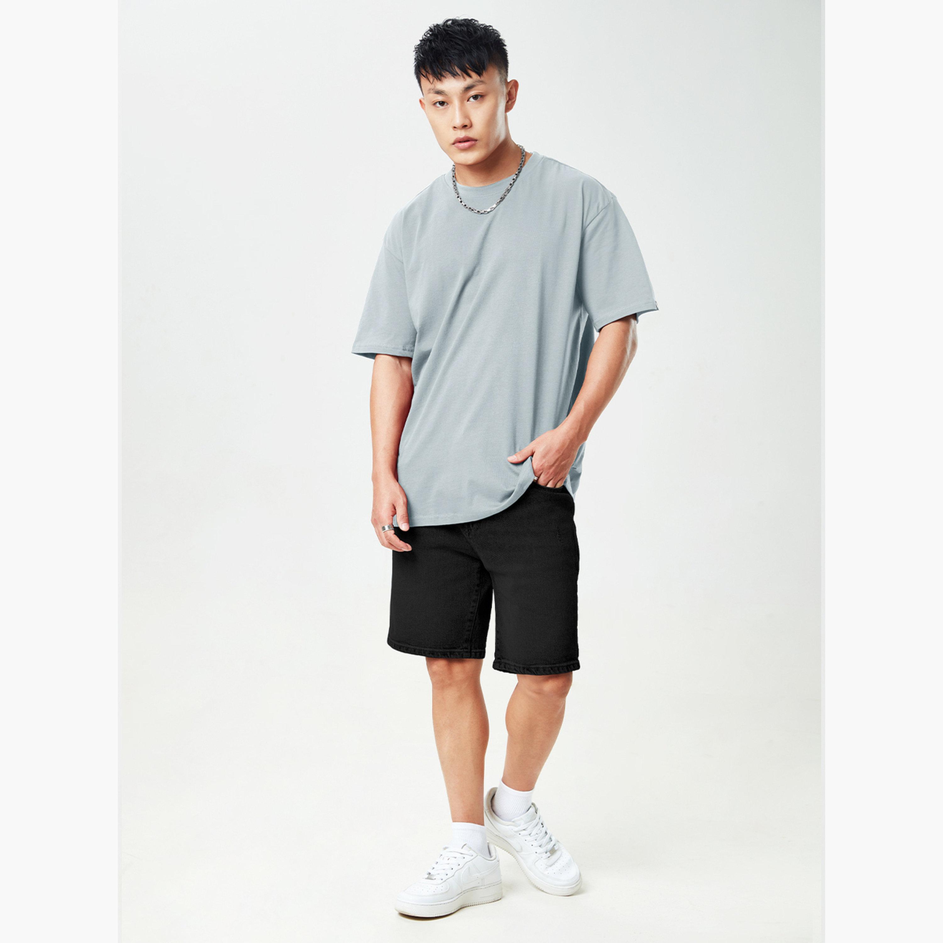 The Souled Store X Styli Men Grey Oversized Cotton T-Shirt-men-clothing-tshirtsandpolos-tshirts-image-2