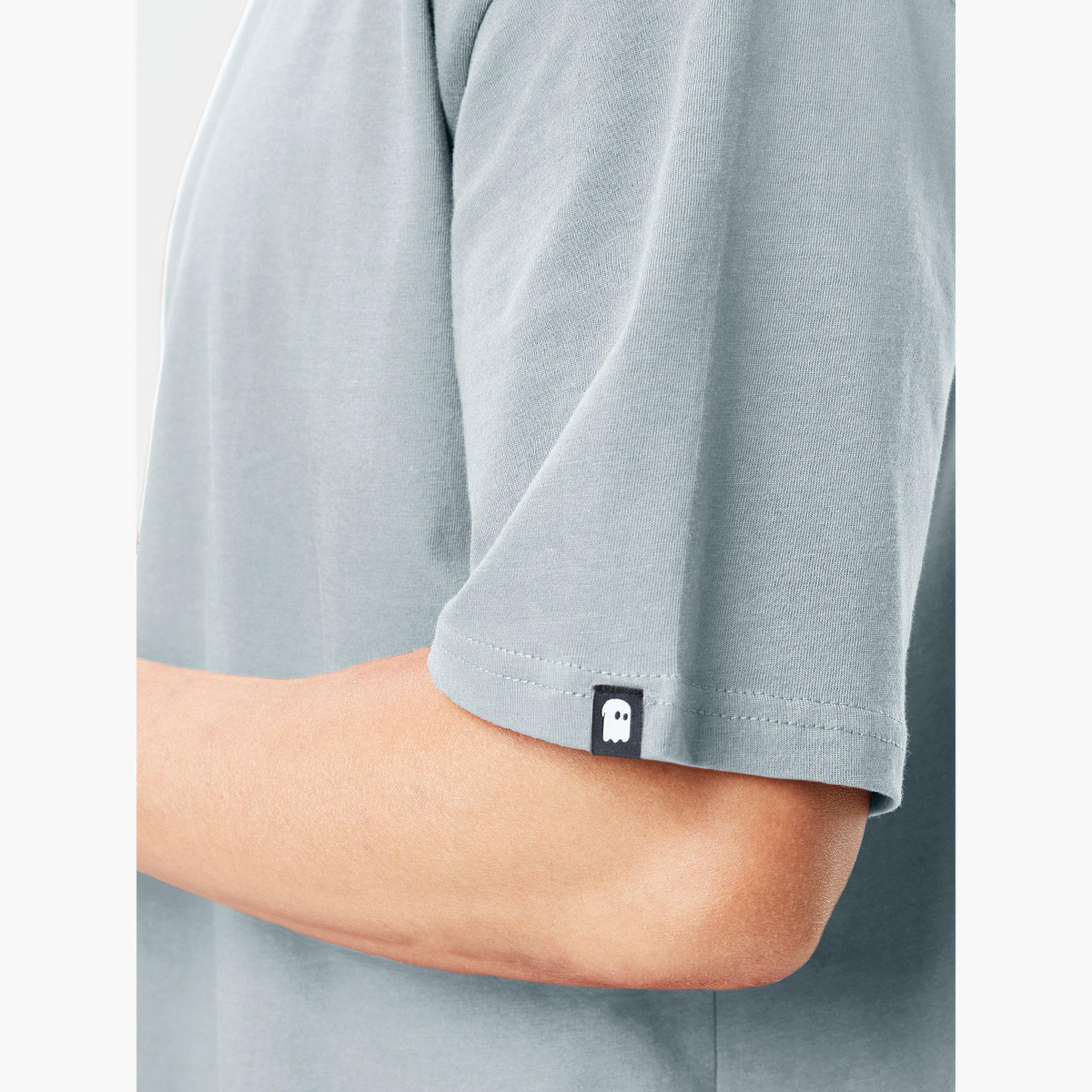 The Souled Store X Styli Men Grey Oversized Cotton T-Shirt-men-clothing-tshirtsandpolos-tshirts-image-4