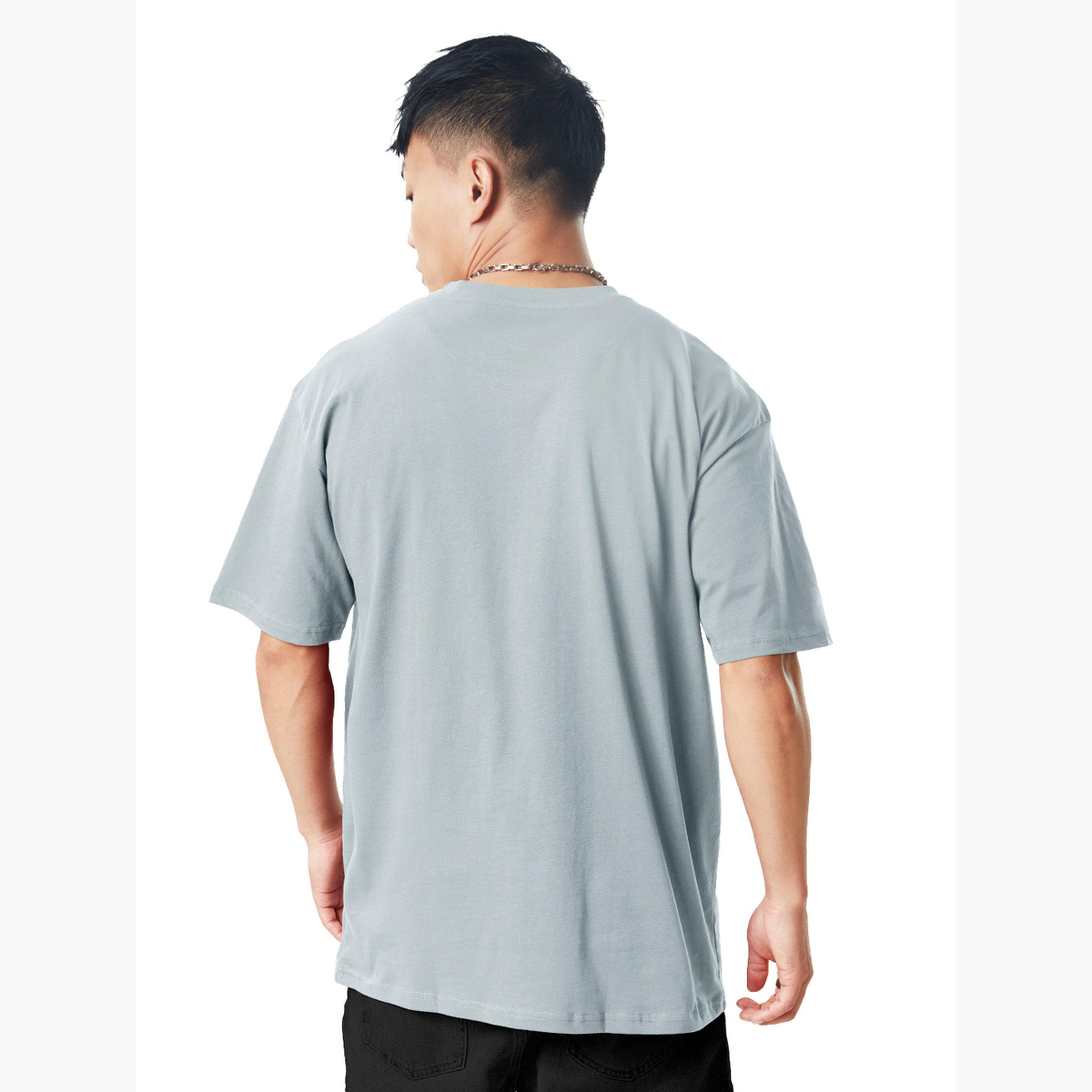 The Souled Store X Styli Men Grey Oversized Cotton T-Shirt-men-clothing-tshirtsandpolos-tshirts-image-6