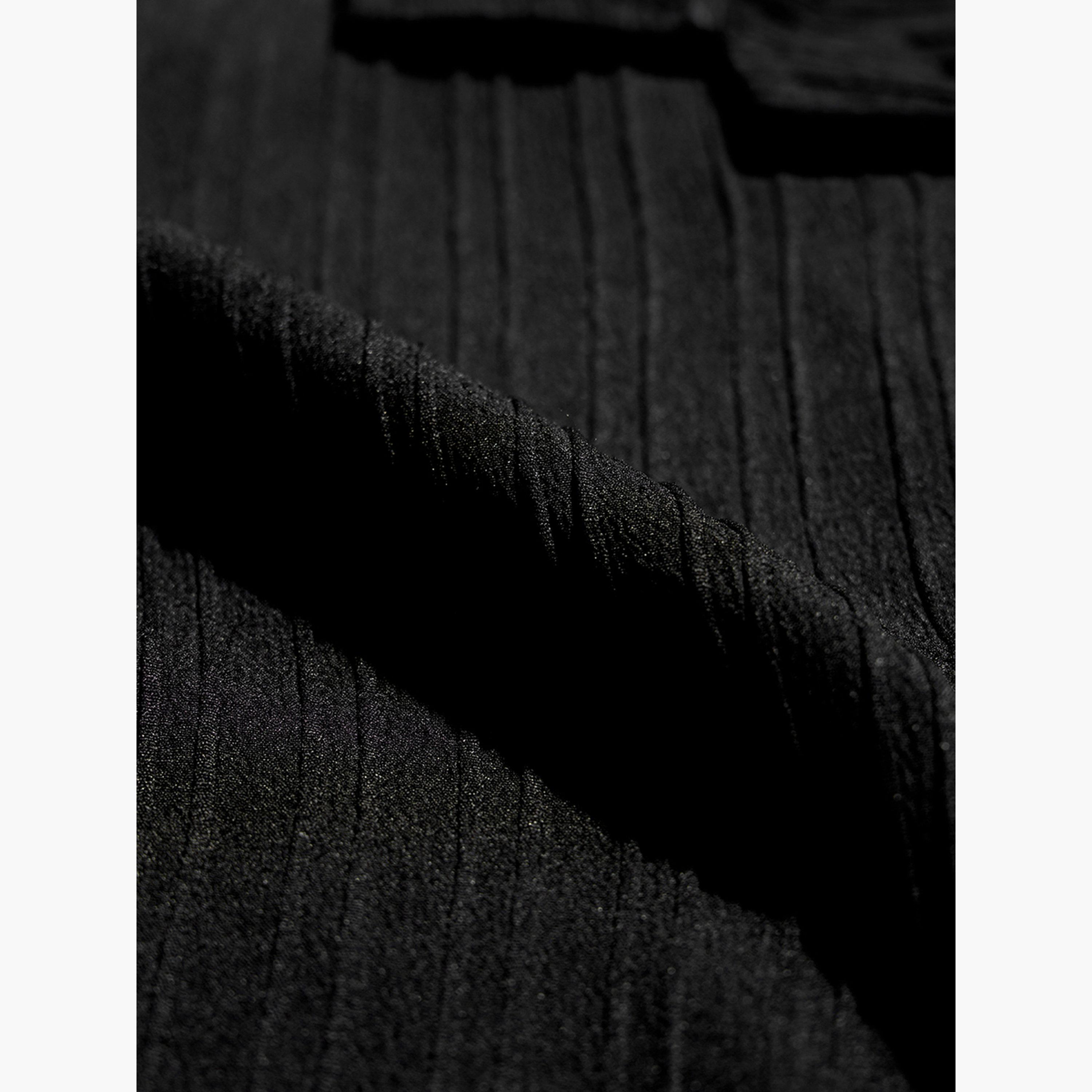 The Souled Store X Styli Men Black Resort Collar Textured Shirt-men-clothing-shirts-image-6