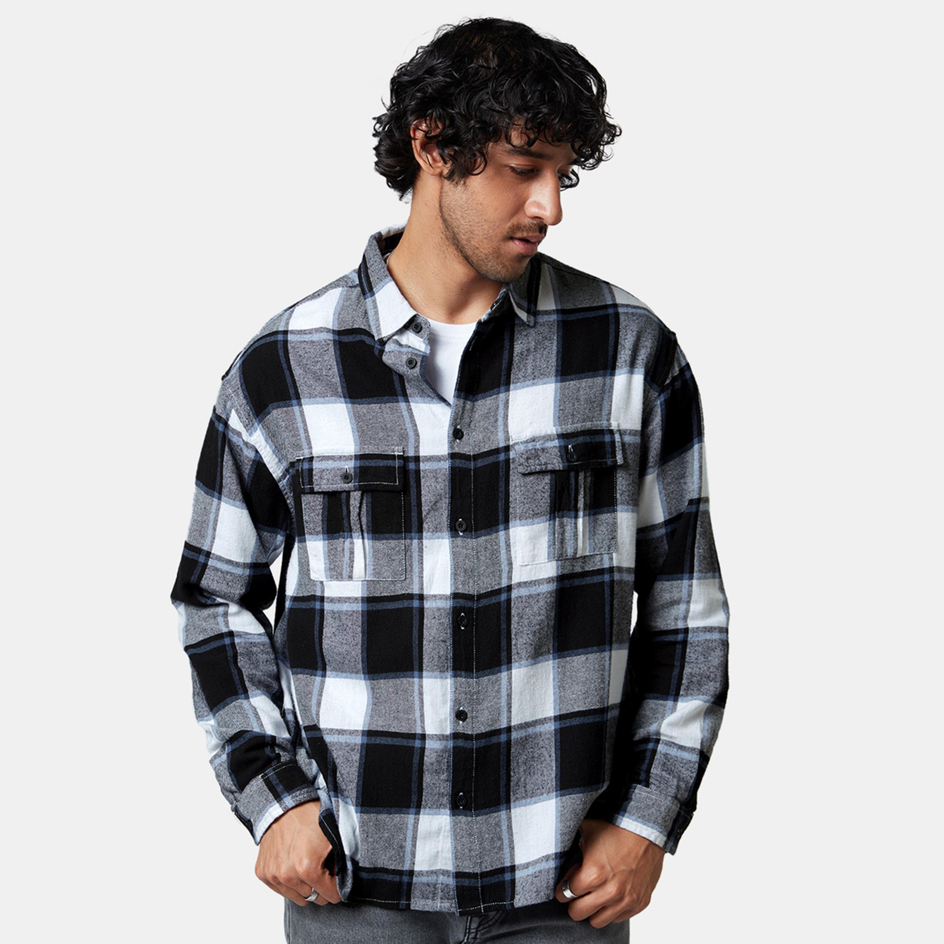 ذا سولد ستور × ستايلي - قميص رجالي أزرق من الفلانيل متعدد الاستخدامات-men-clothing-shirts-image-1
