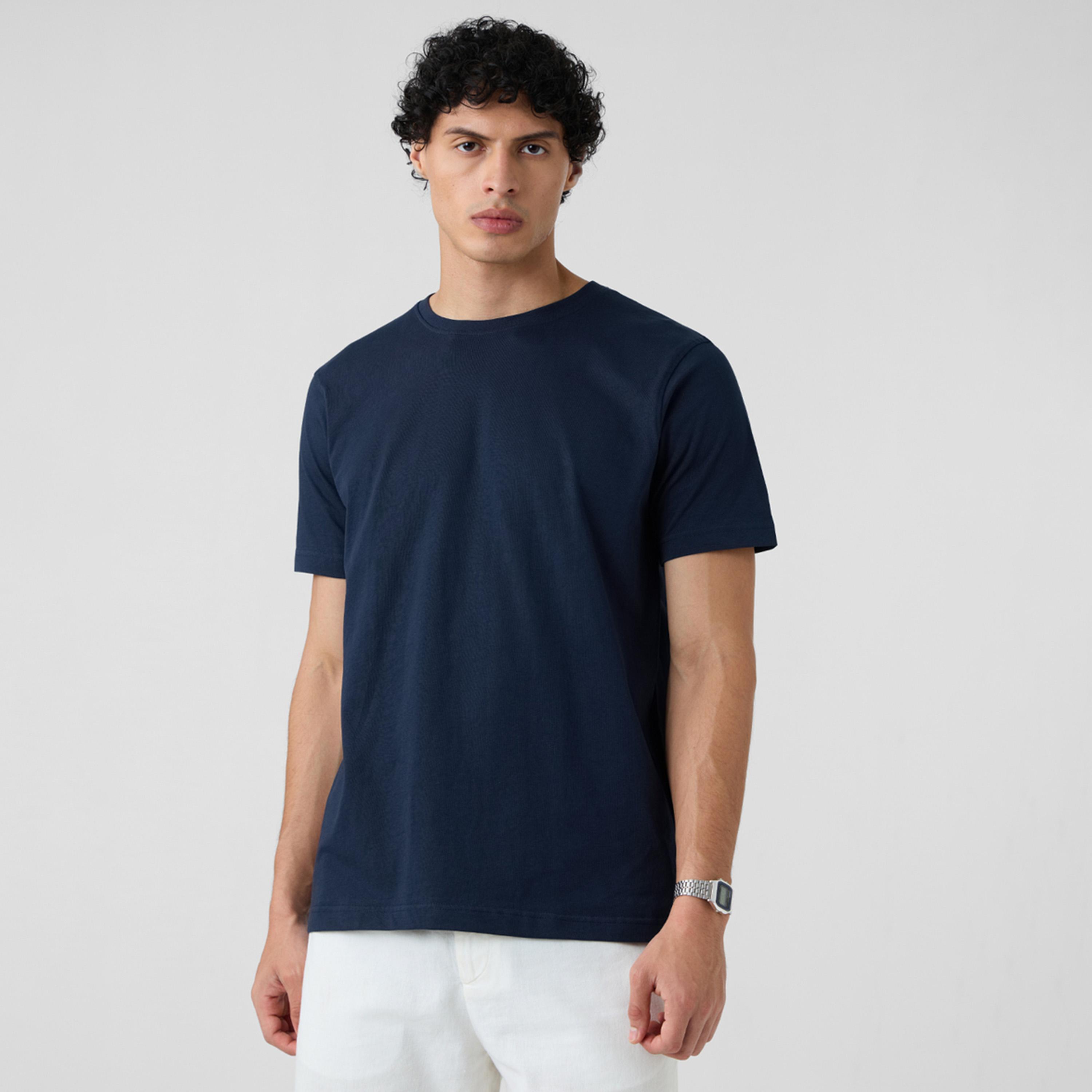 The Souled Store X Styli Men Navy Blue Cotton Regular Fit T-Shirt-men-clothing-tshirtsandpolos-tshirts-image-1