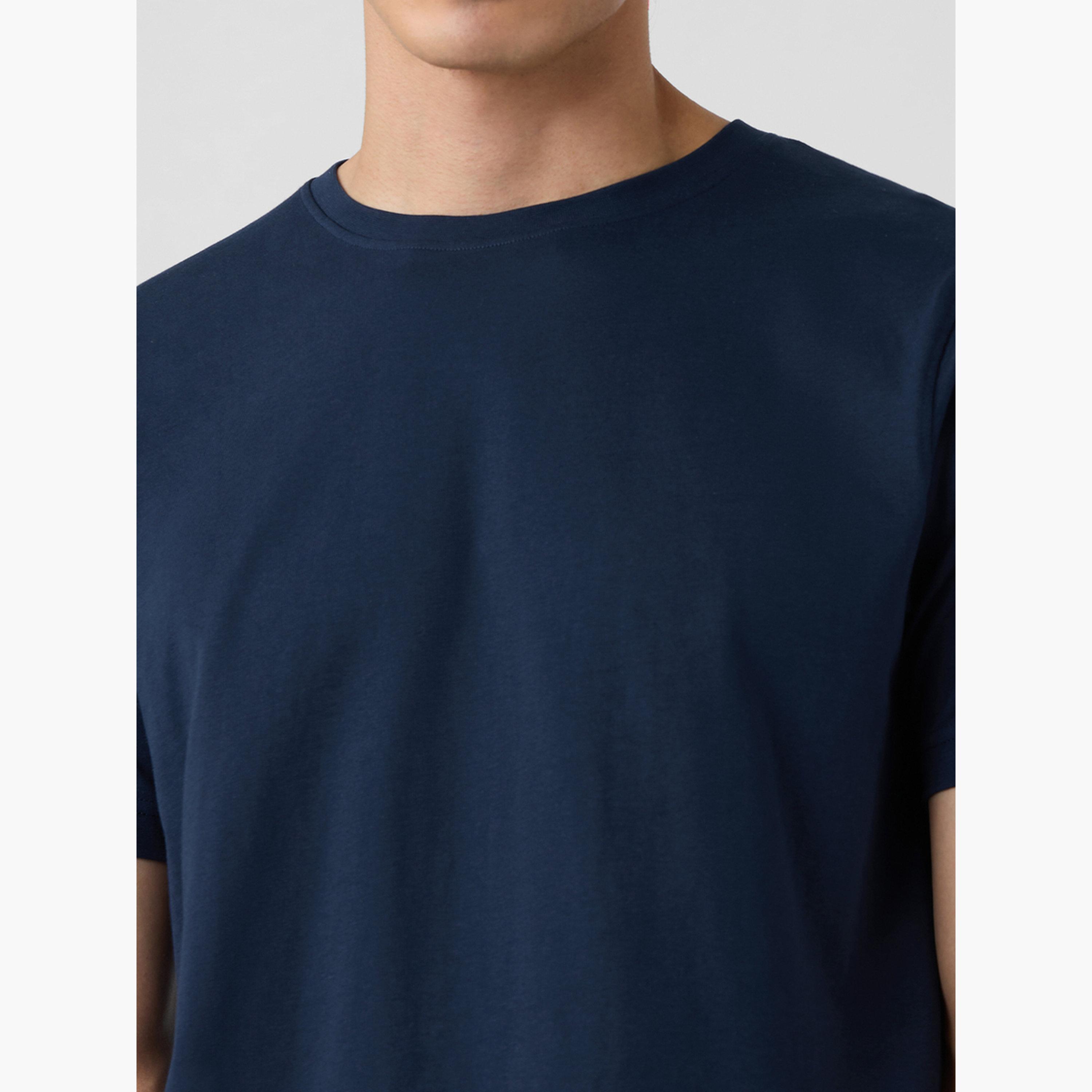 The Souled Store X Styli Men Navy Blue Cotton Regular Fit T-Shirt-men-clothing-tshirtsandpolos-tshirts-image-5