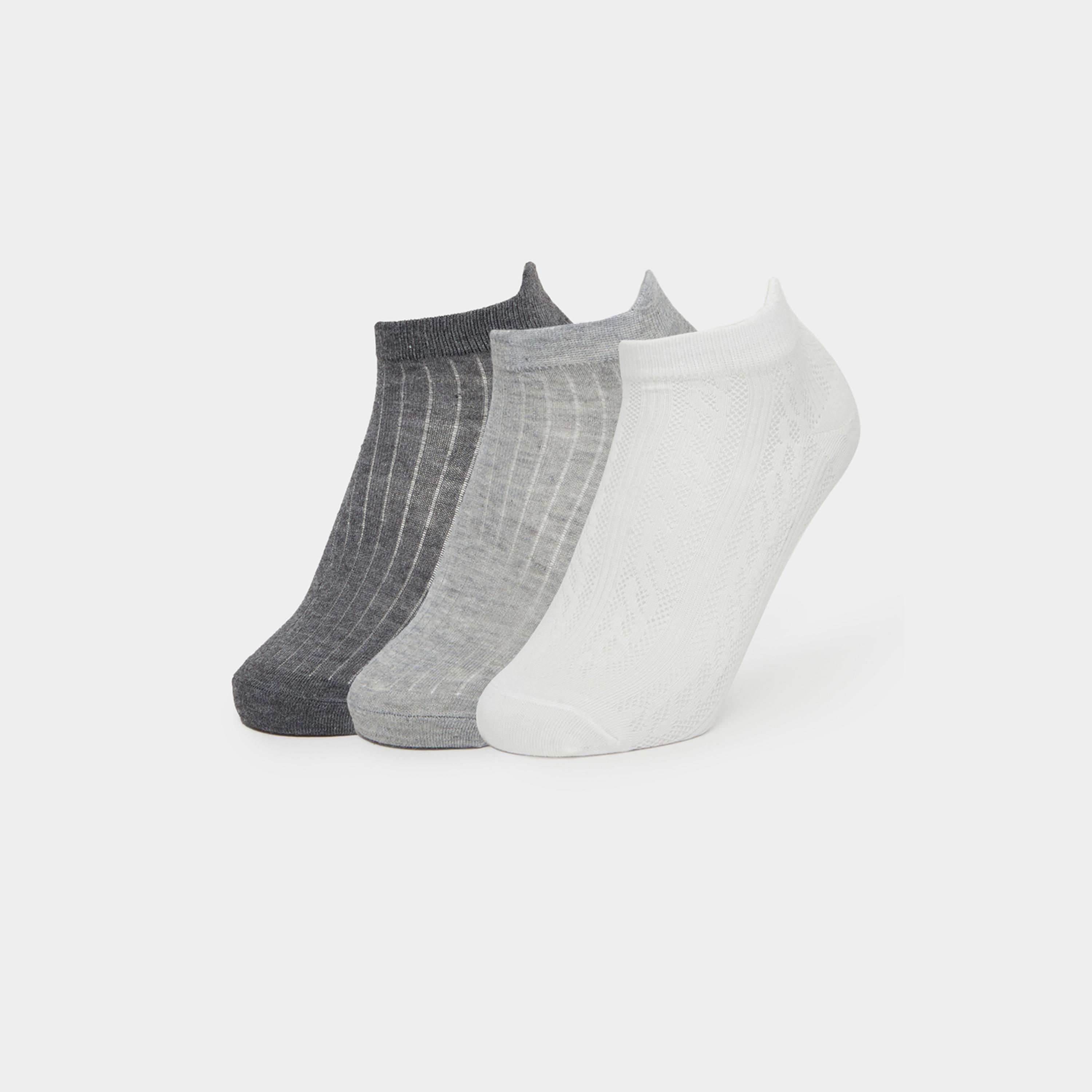 ستايلي - جوارب بطول كاحل بشريط - 3 قطع-women-socksandstockings-image-1