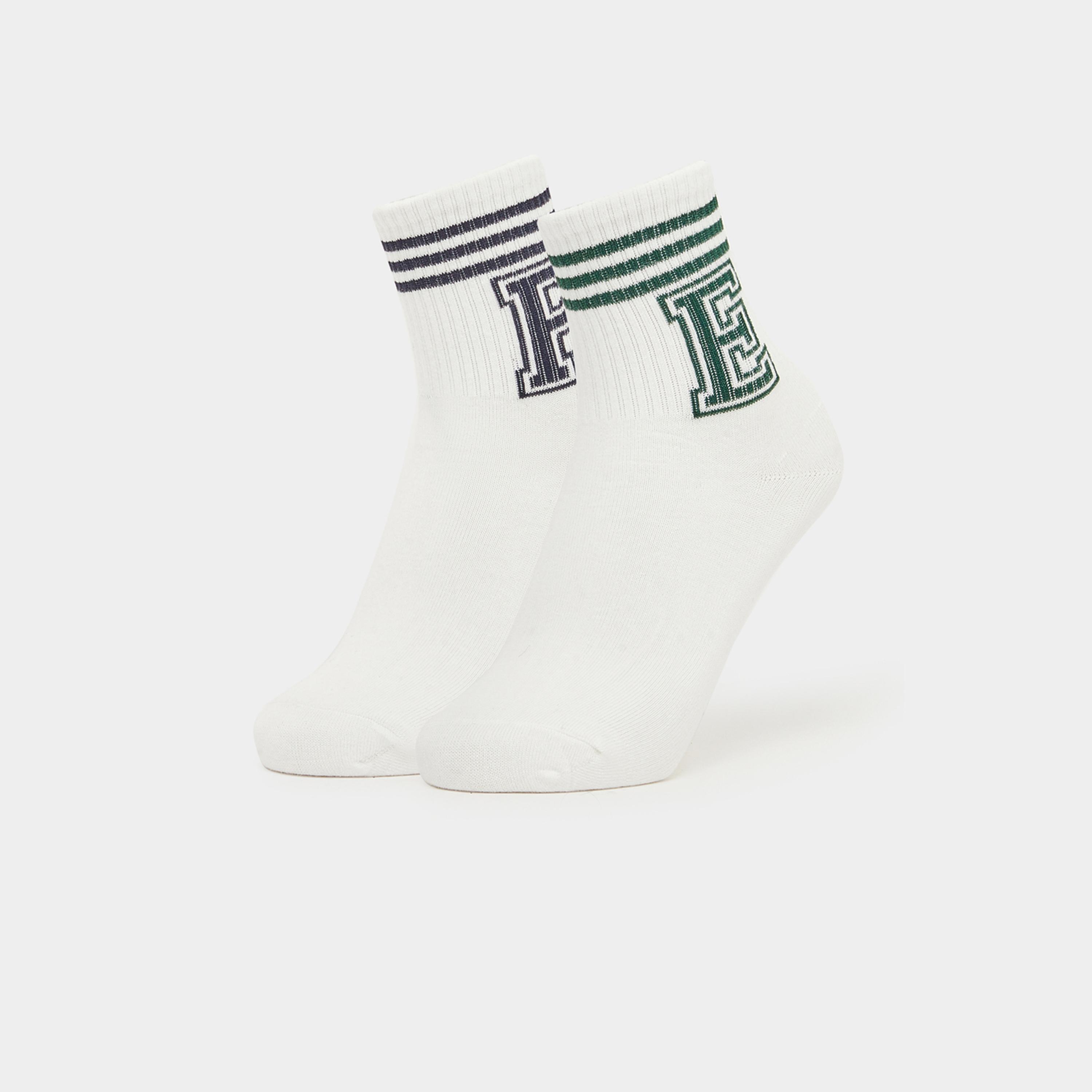 Styli Pack of 2 - Letter Detail Socks-women-socksandstockings-image-1