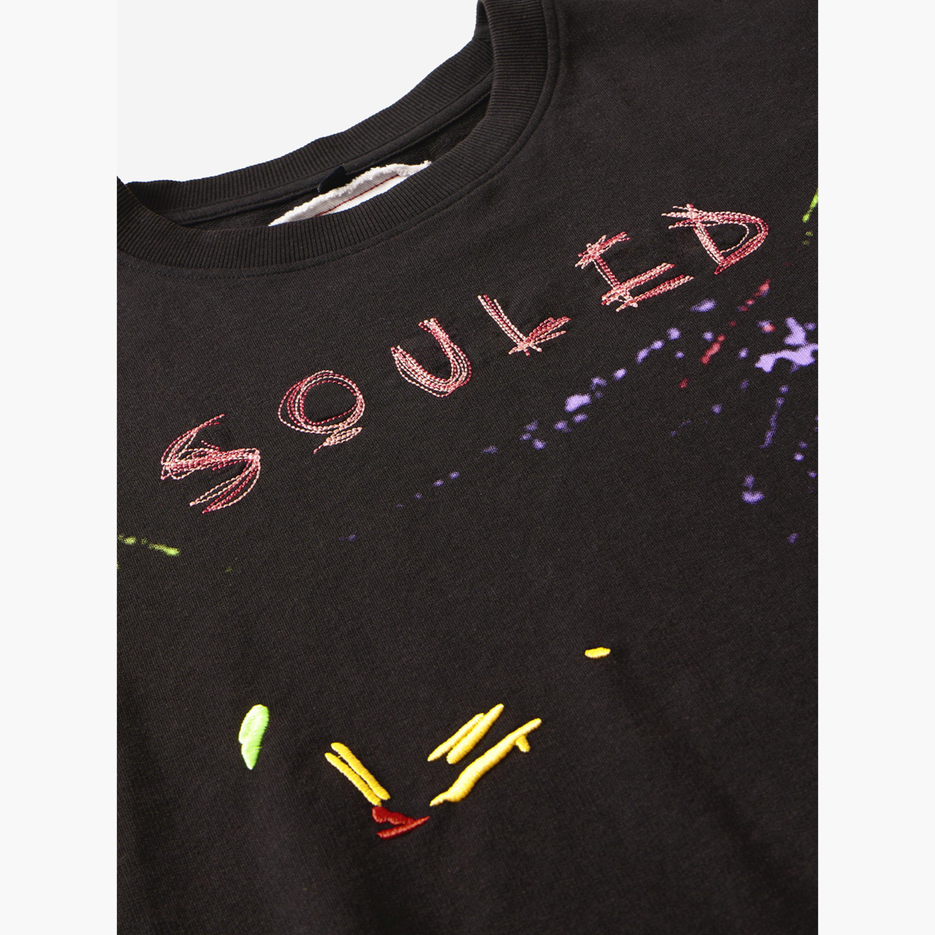 The Souled Store X Styli Brown Graphic Print Oversized T-Shirt-women-clothing-tshirts-image-6