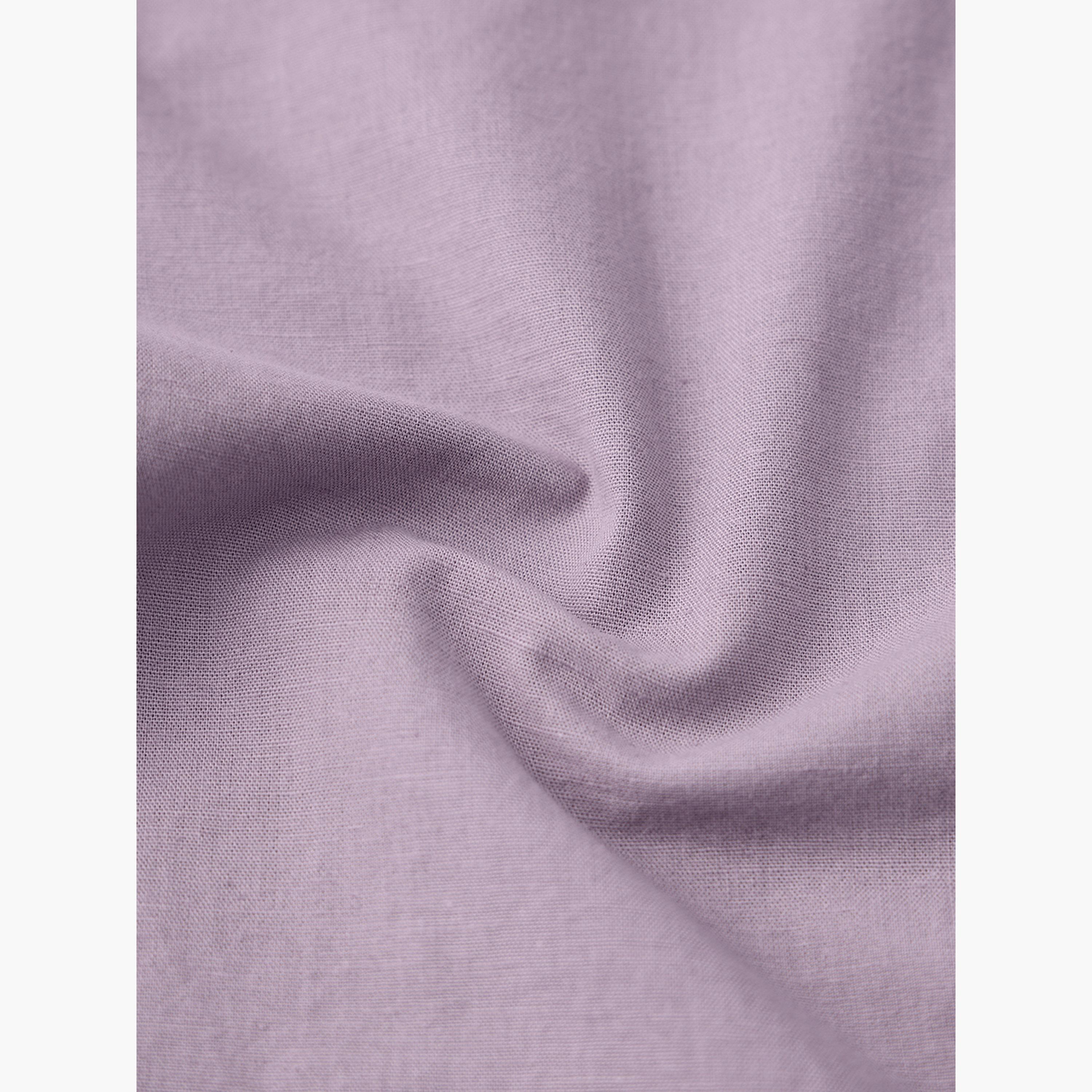 ذا سولد ستور × ستايلي - قميص سادة من القطن والكتان أرجواني اللون-women-clothing-shirtsandblouses-shirts-image-5