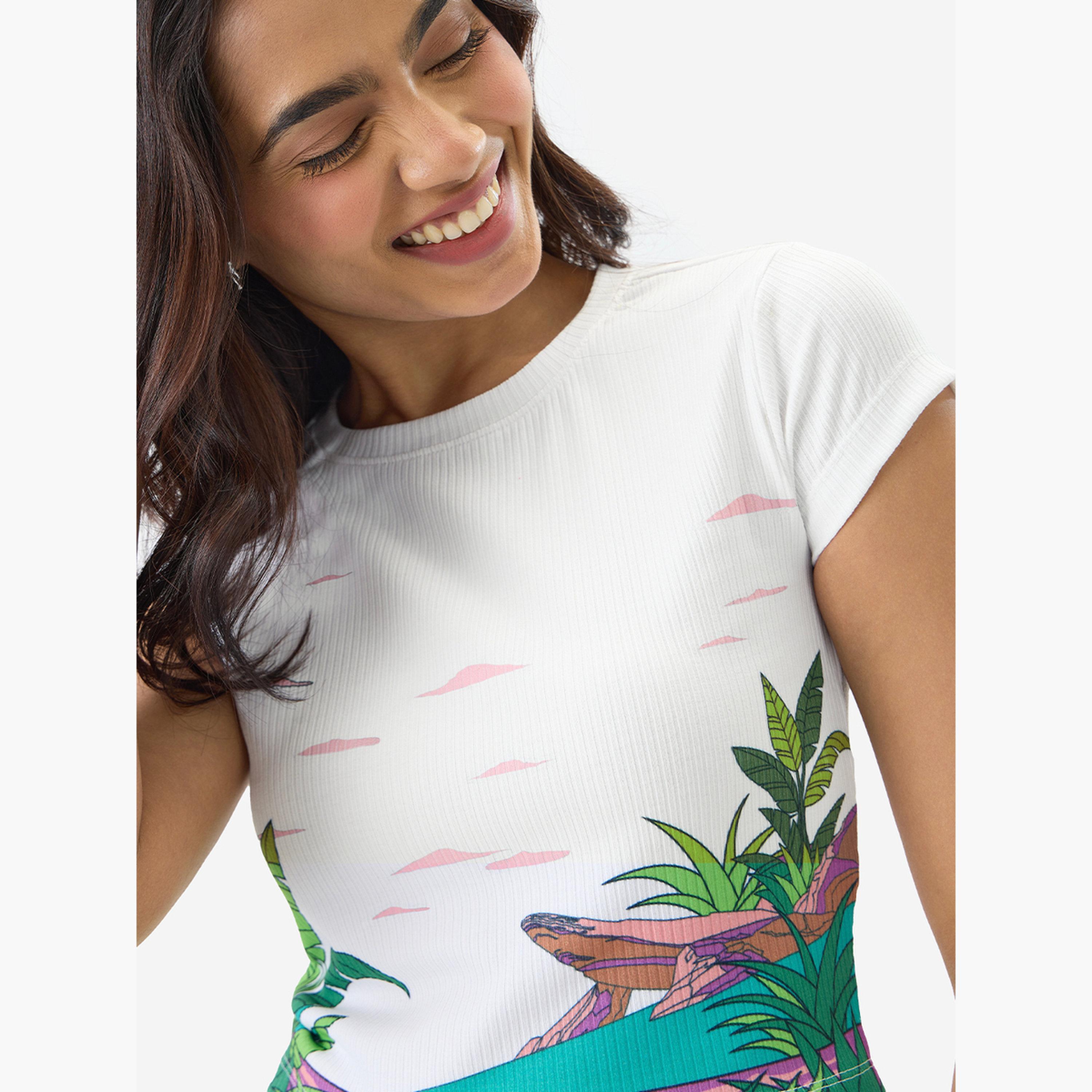 The Souled Store X Styli White Graphic Print Crop T-Shirt-women-clothing-tshirts-image-5