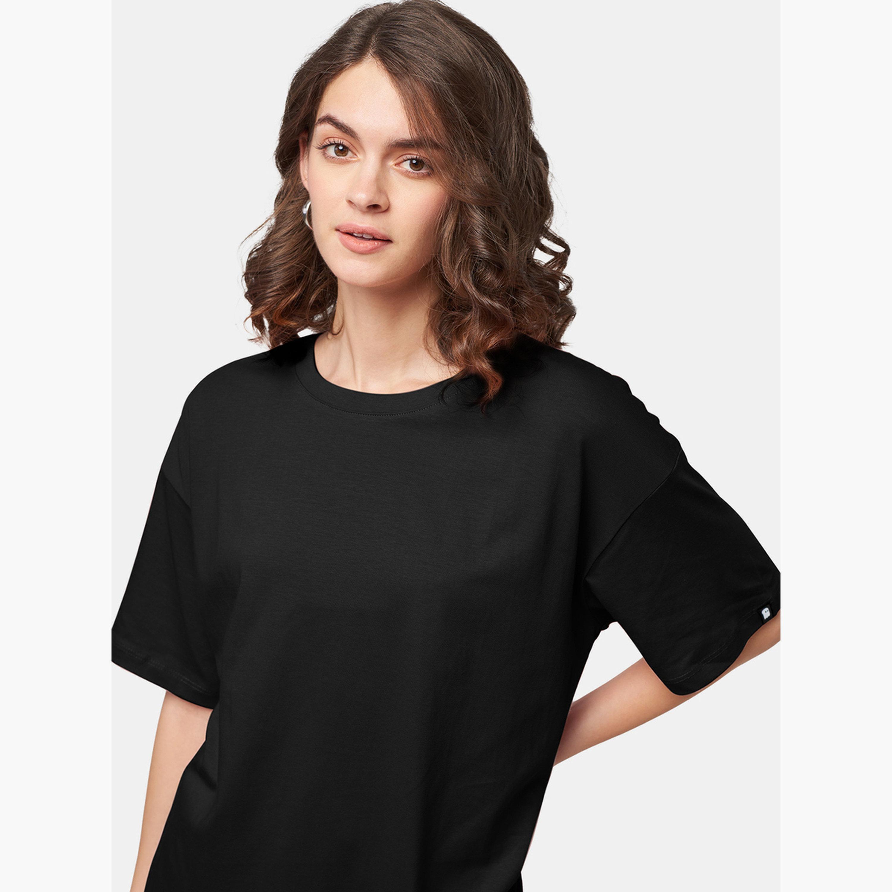 ذا سولد ستور × ستايلي - تي شيرت أسود حجم كبير-women-clothing-tshirts-image-2