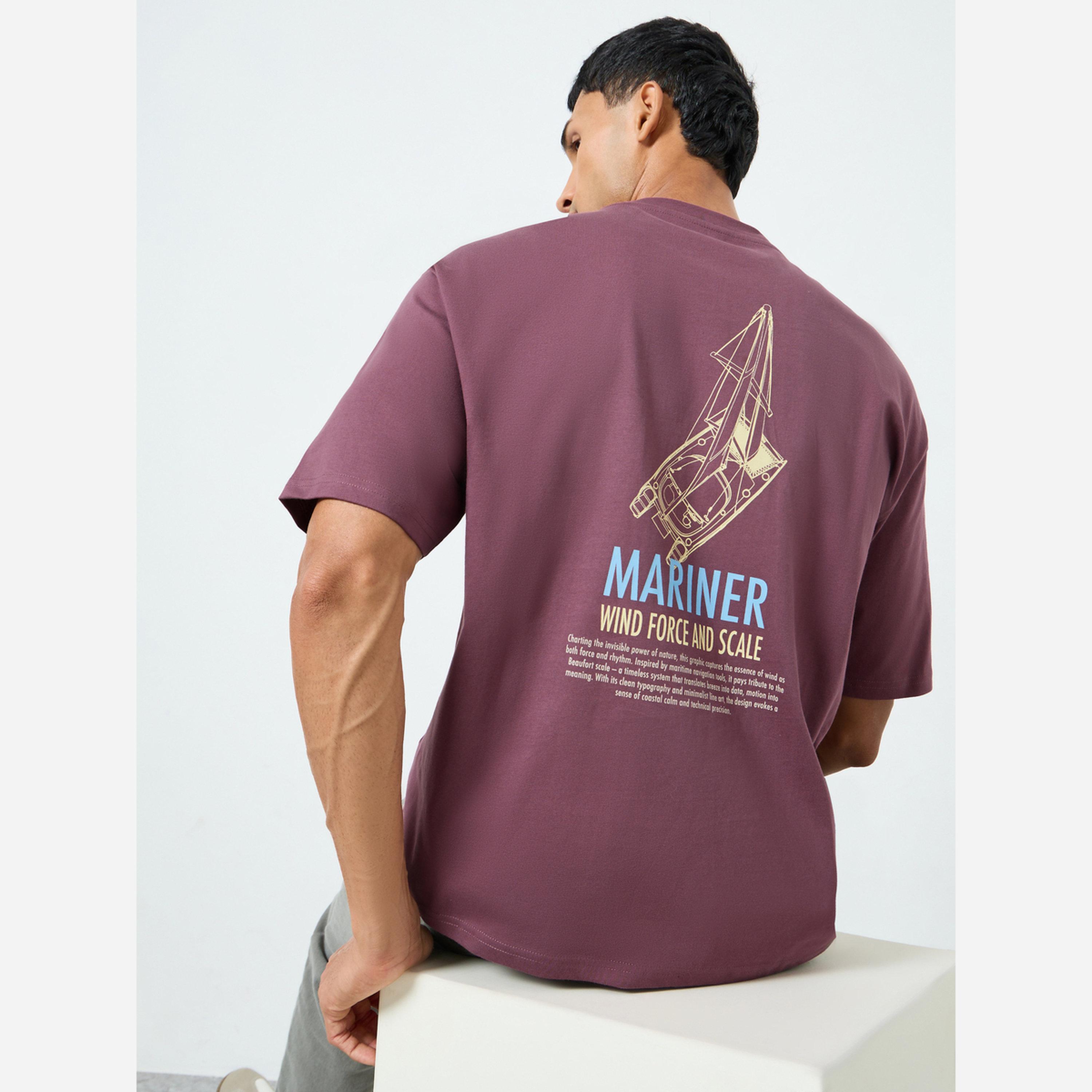 Styli Men Purple Graphic Print Oversized T-Shirt-men-clothing-tshirtsandpolos-tshirts-image-5