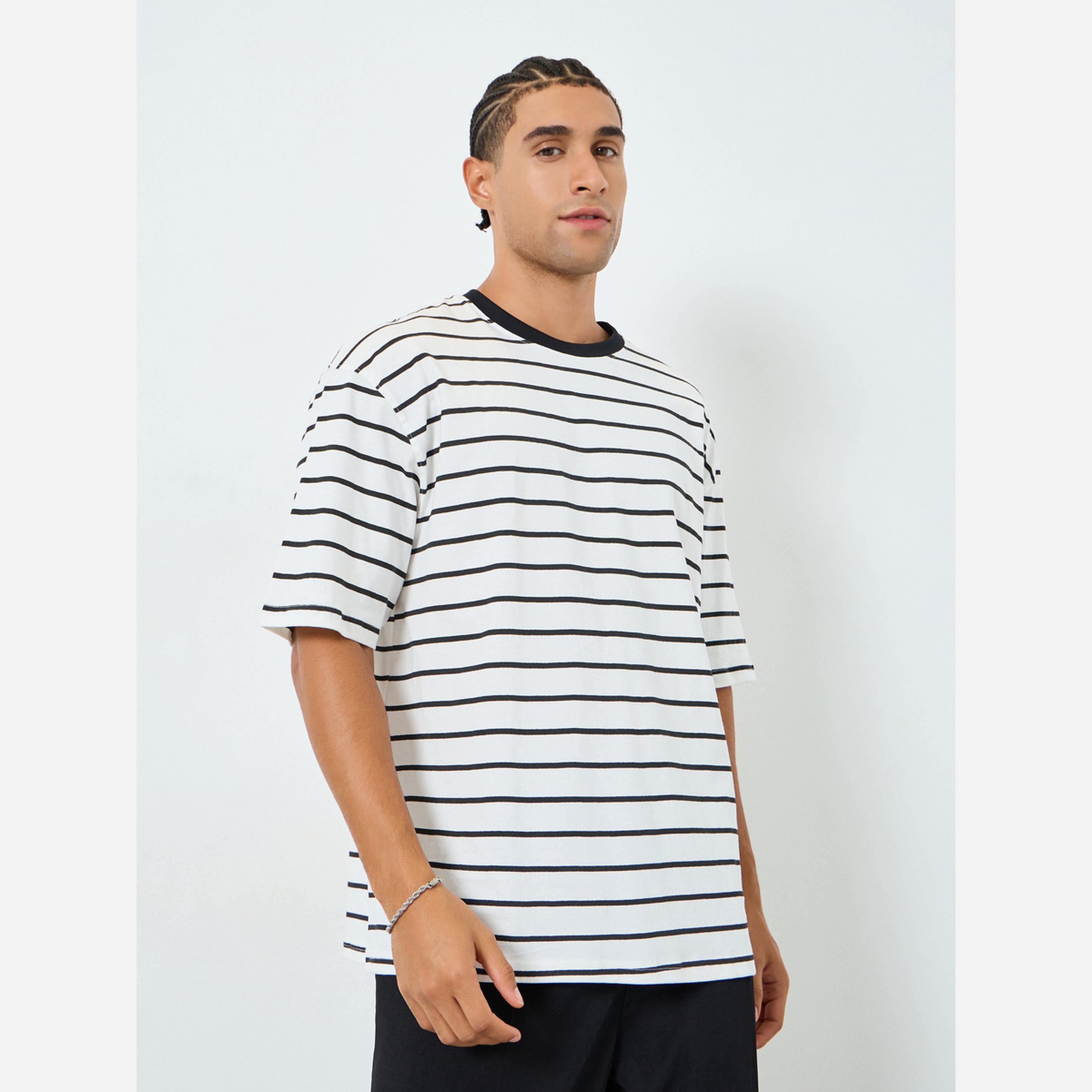 Styli Men Oversized Striped Heavy Jersey T-Shirt-men-clothing-tshirtsandpolos-tshirts-image-1