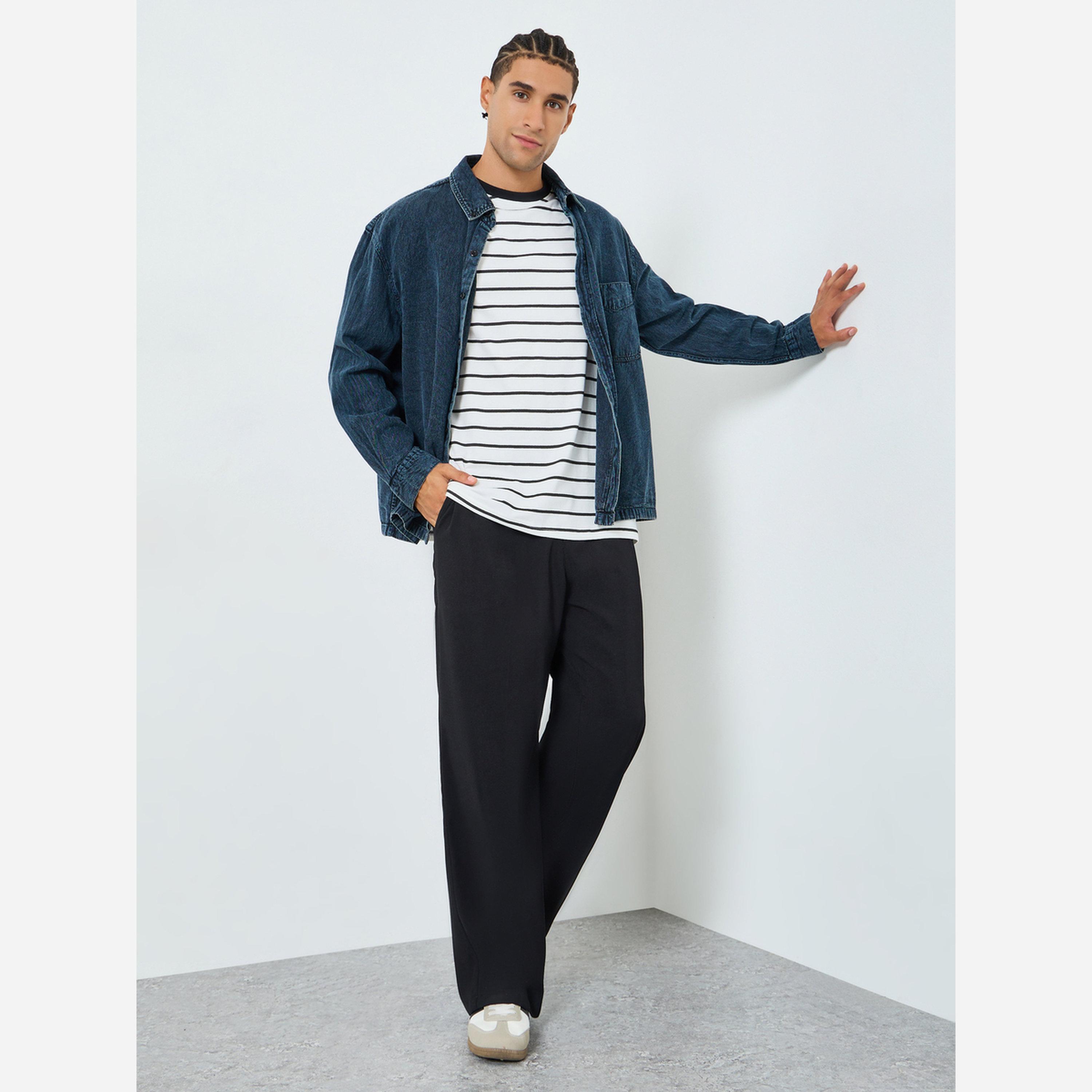 Styli Men Oversized Striped Heavy Jersey T-Shirt-men-clothing-tshirtsandpolos-tshirts-image-2