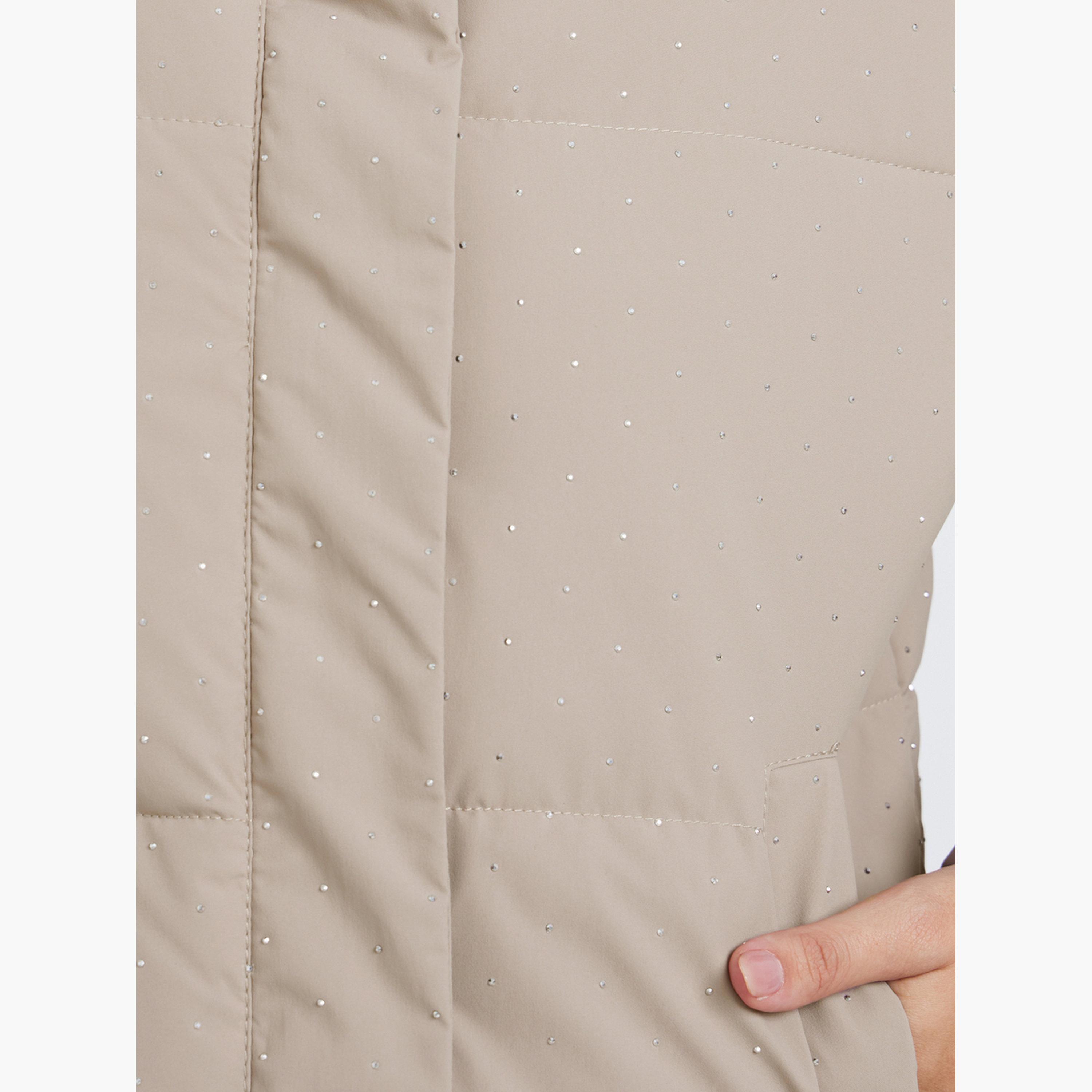Styli Solid High Neck Long Sleeves Women's Zip Through Padded Jacket-women-winterwear-coatsandjackets-jackets-image-6