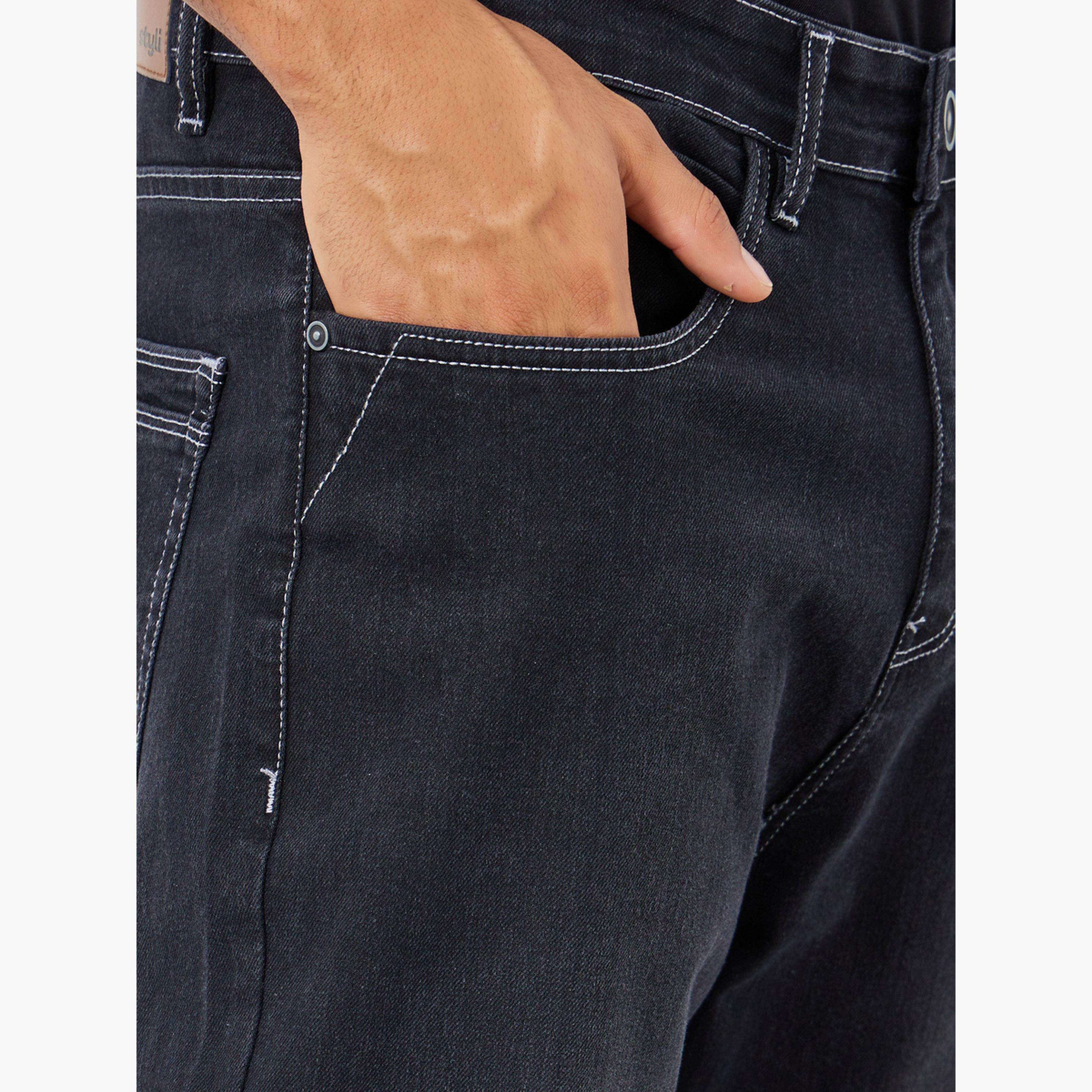 بنطال جينز مغسول قصة مريحة-men-clothing-bottoms-jeans-image-3