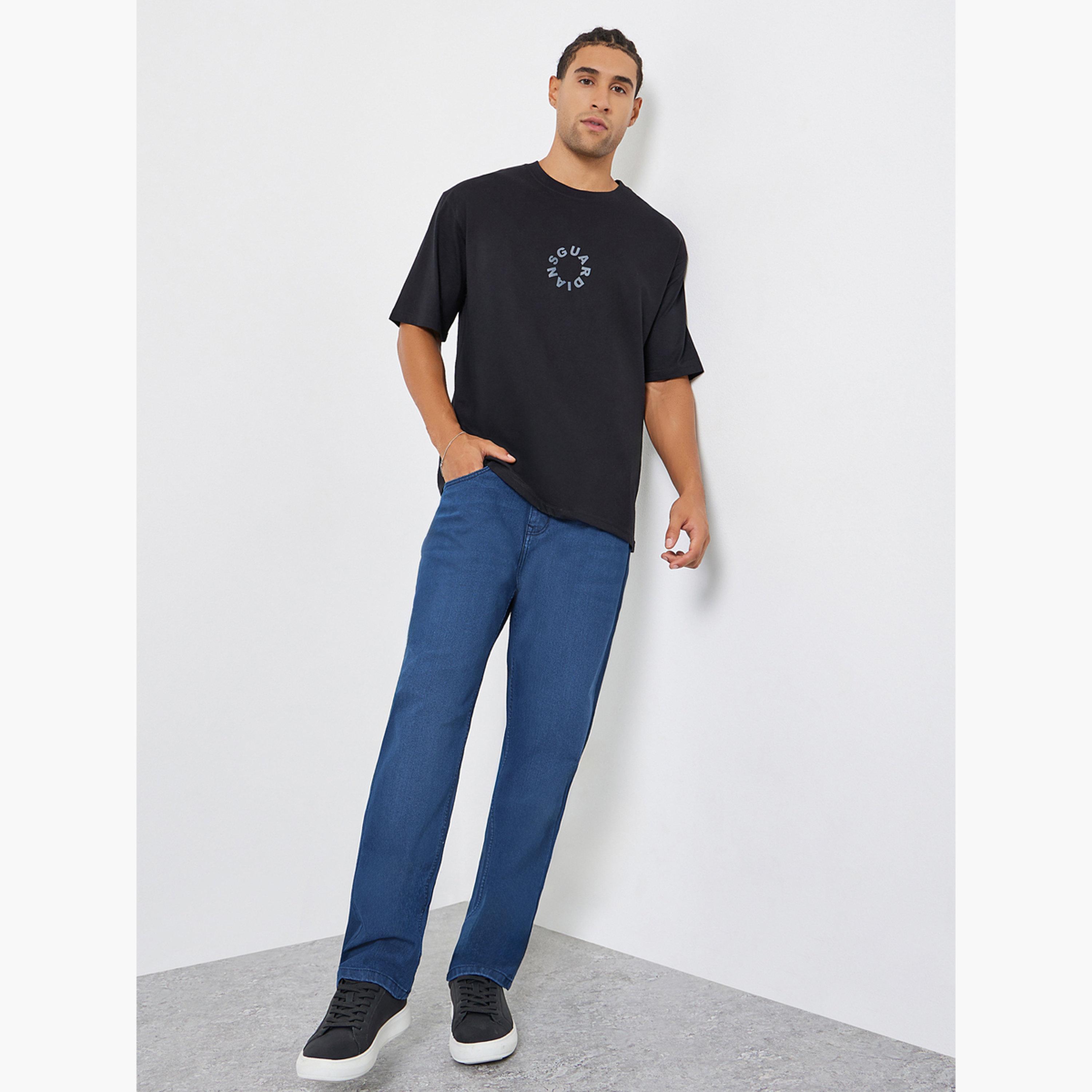 Styli Men Blue Relaxed Fi Washed Jeans-men-clothing-bottoms-jeans-image-2