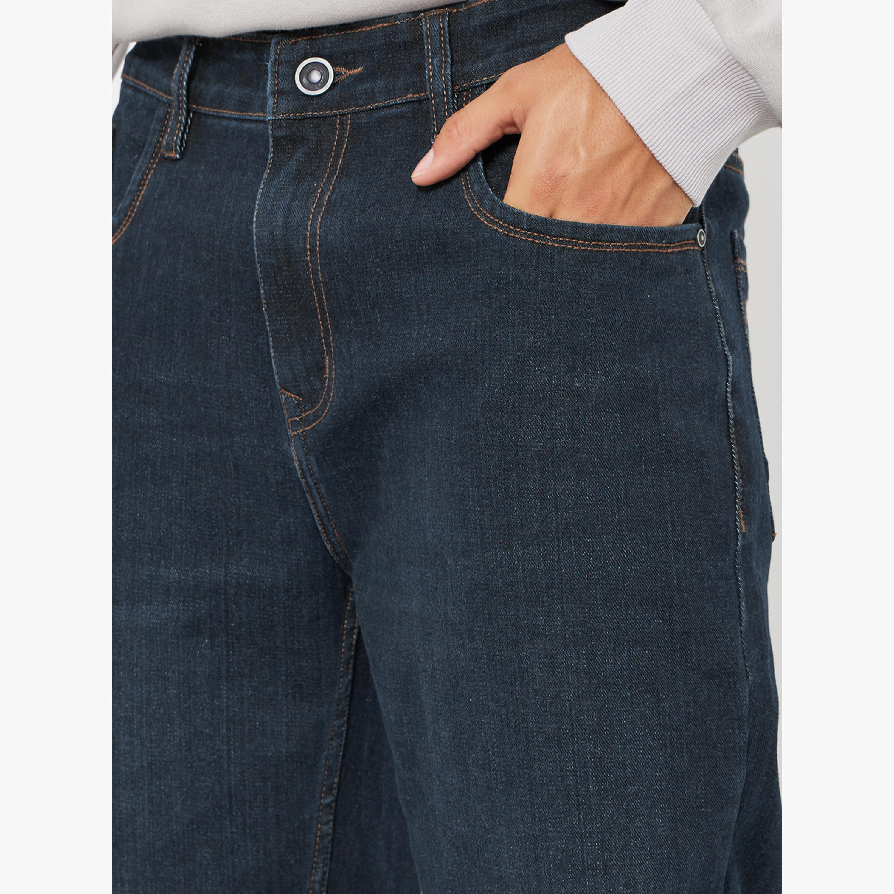 بنطال جينز قصة عادية غسيل داكن-men-clothing-bottoms-jeans-image-4