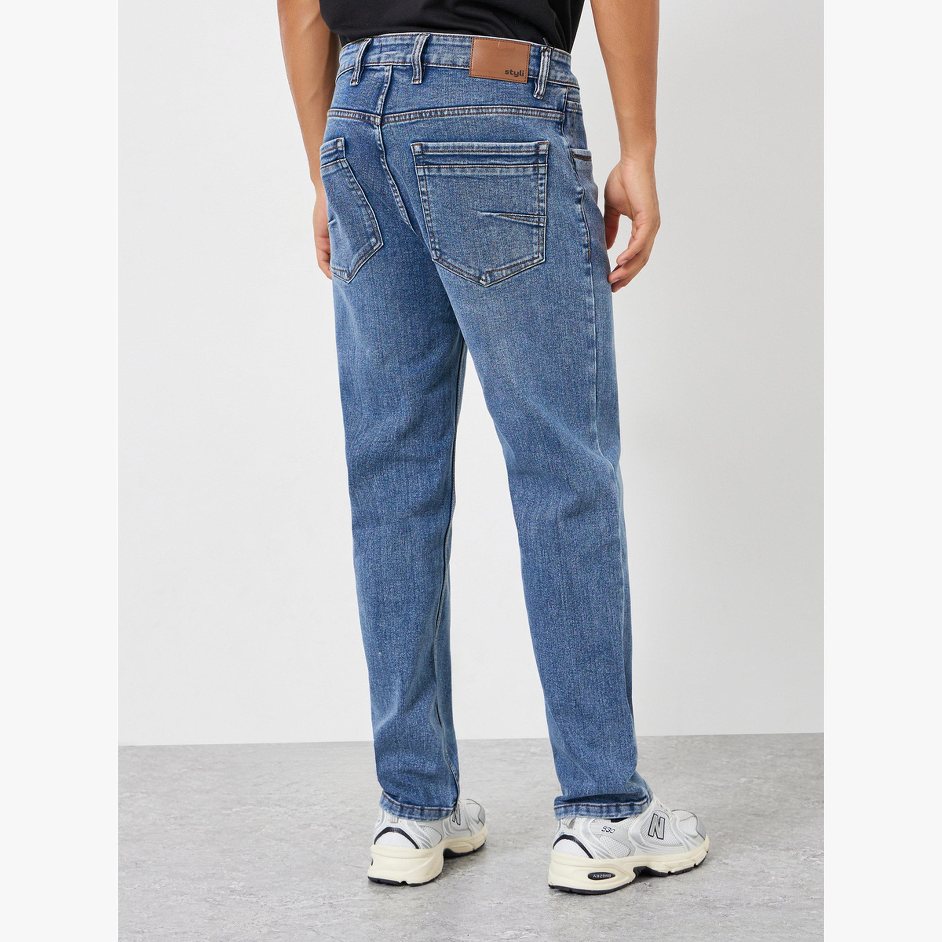 Styli Men Regular Fit Mid Wash Jeans-men-clothing-bottoms-jeans-image-3