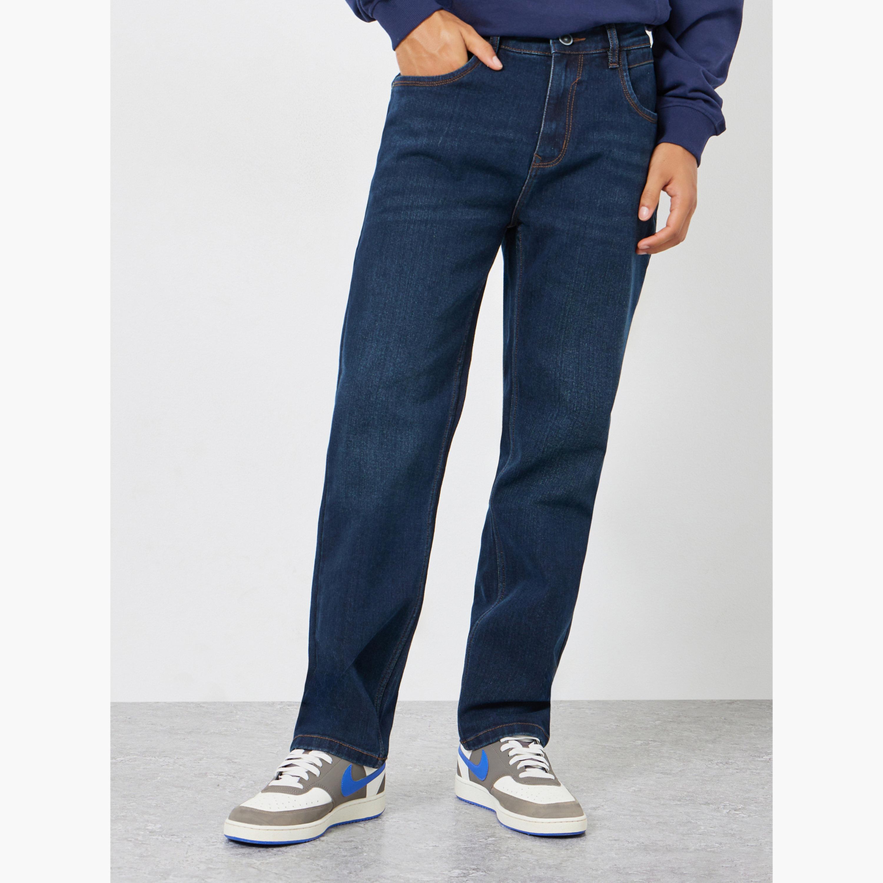 Styli Men Dark Blue Regular Fit Jeans-men-clothing-bottoms-jeans-image-1