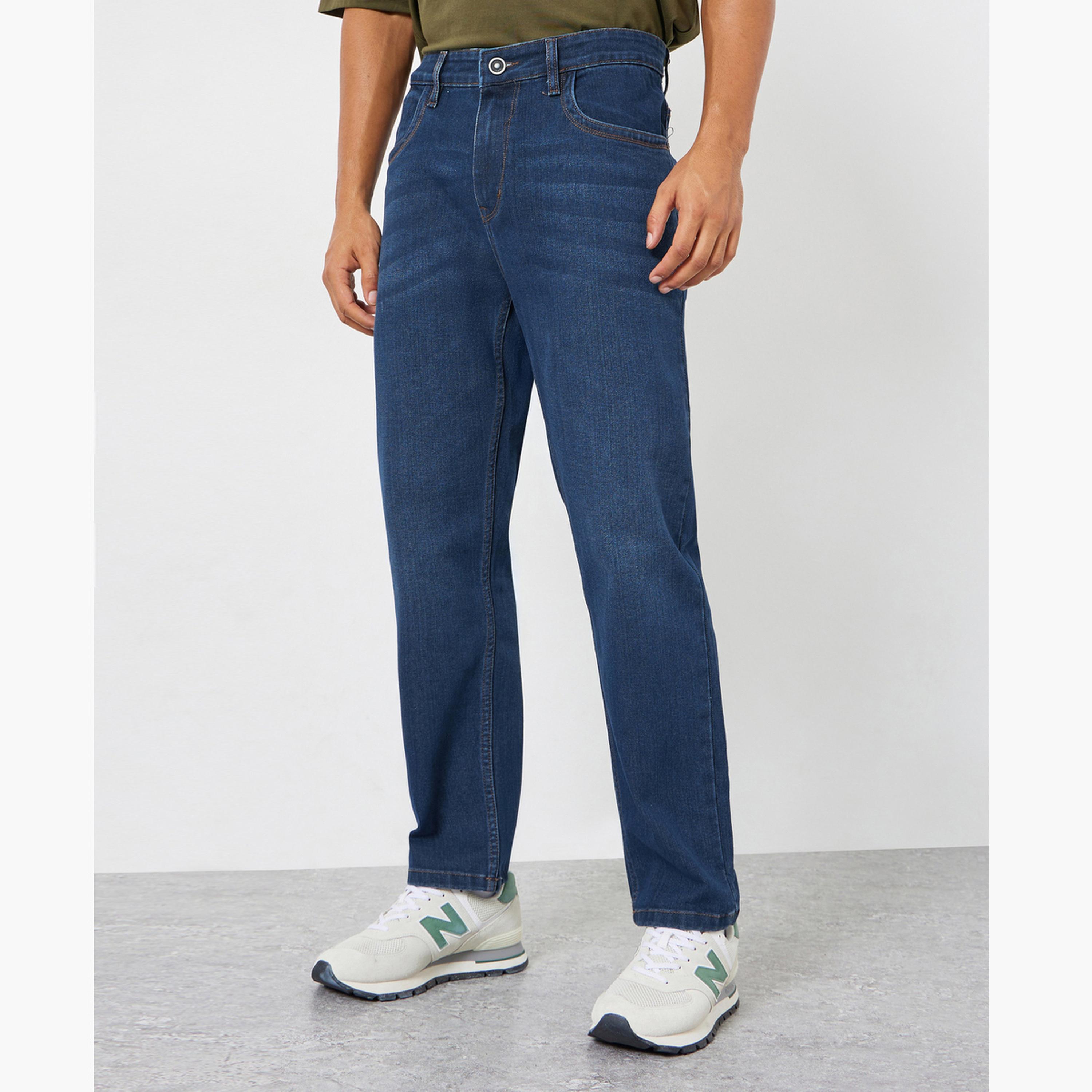 Styli Men Dark Wash Regular Fit Jeans-men-clothing-bottoms-jeans-image-1
