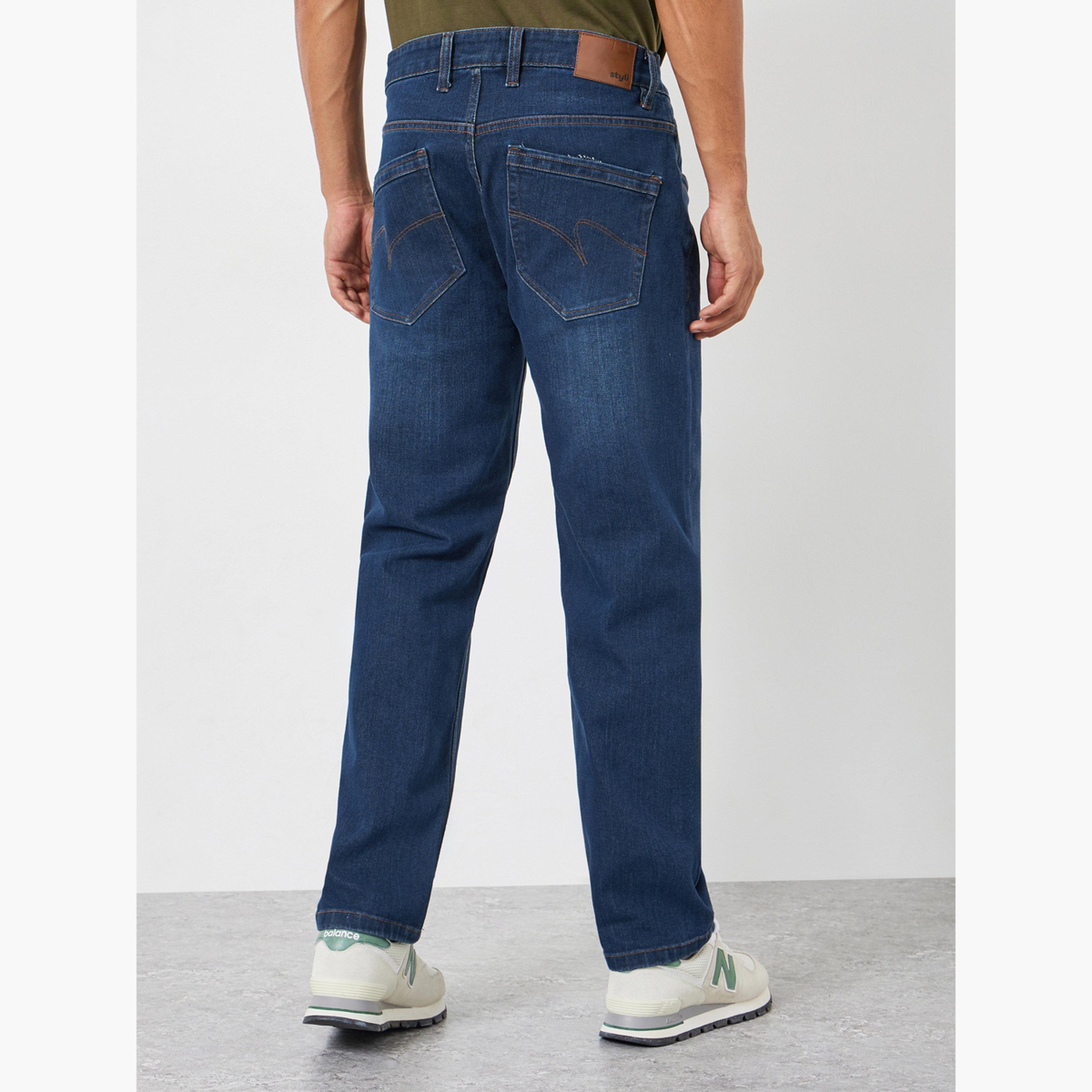Styli Men Dark Wash Regular Fit Jeans-men-clothing-bottoms-jeans-image-4