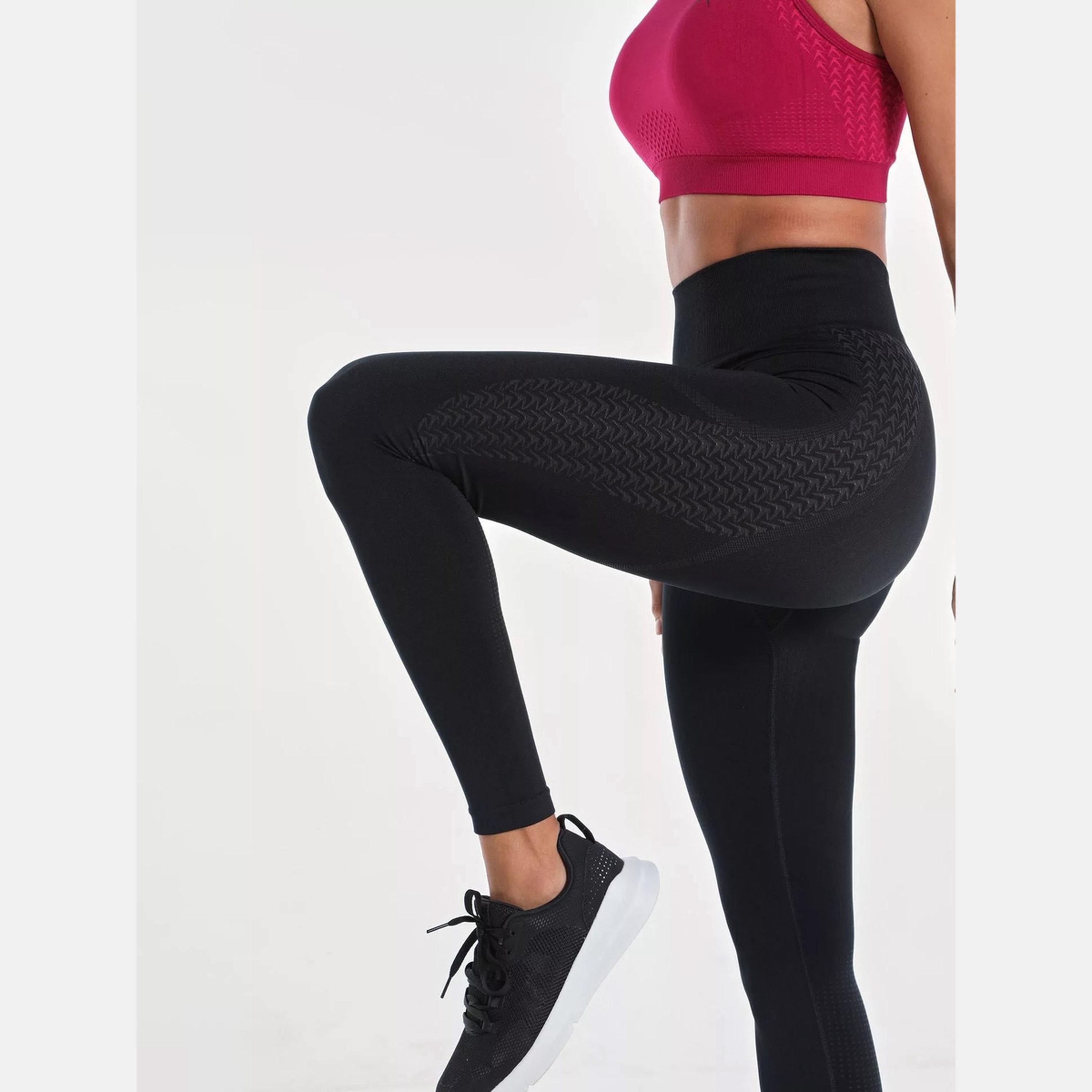 Wizard X Styli Women Black Solid Impact Seamless Leggings-women-clothing-leggings-image-4