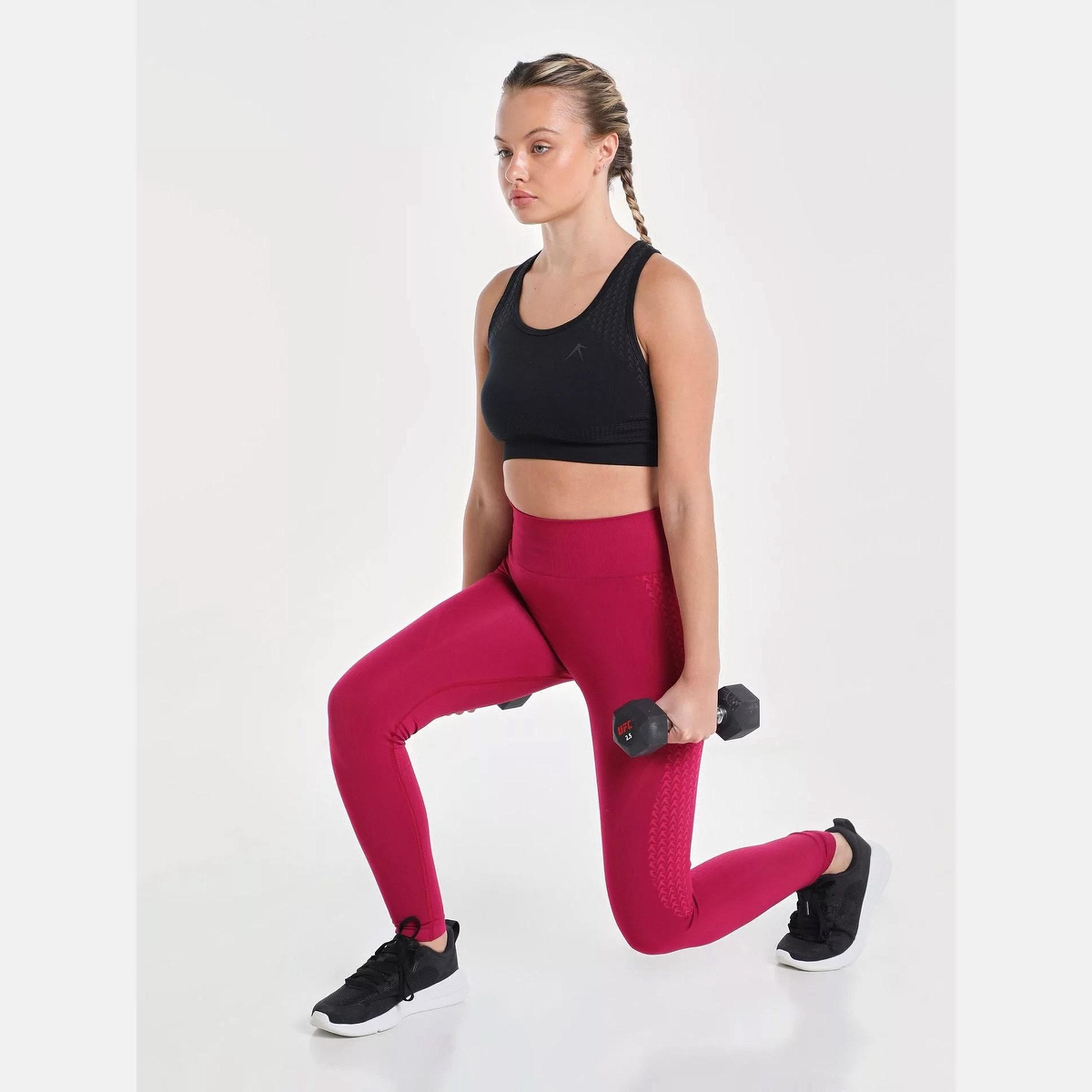 ويزارد × ستايلي - ليقنز/ فيزون بدون درزات للنساء باللون الأحمر-women-clothing-bottoms-leggings-image-2