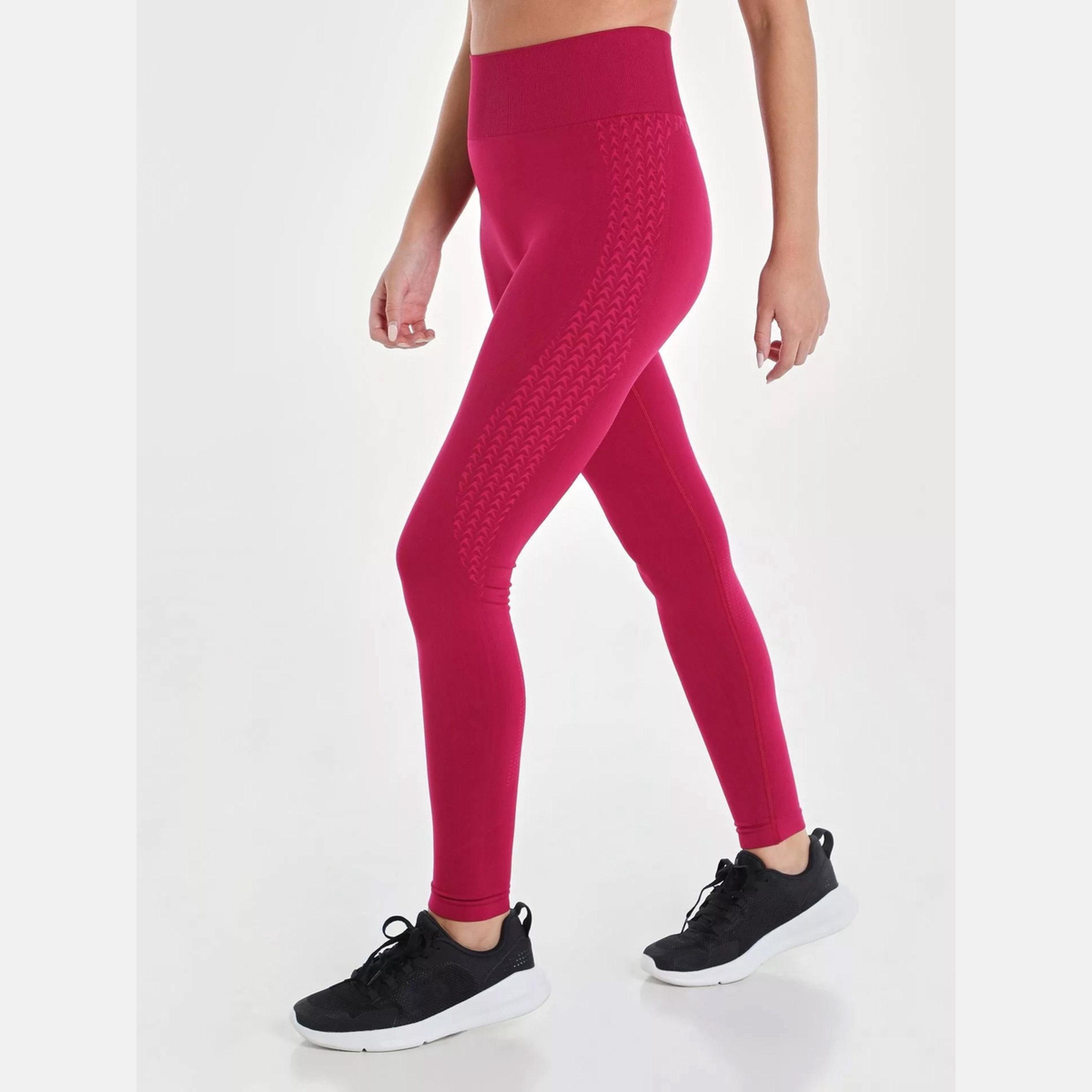 Wizard X Styli Women Red Solid Impact Seamless Leggings-women-clothing-bottoms-leggings-image-3