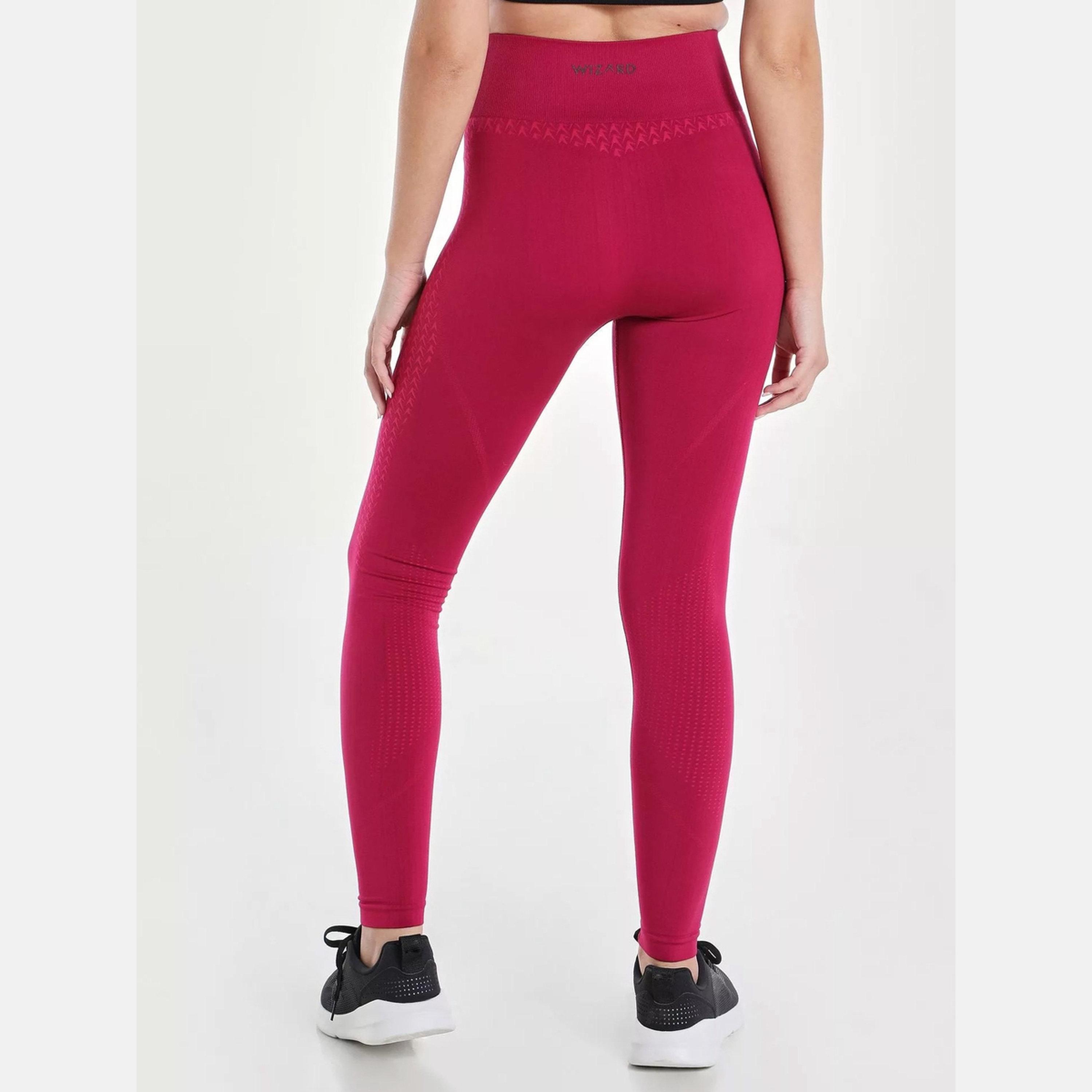 ويزارد × ستايلي - ليقنز/ فيزون بدون درزات للنساء باللون الأحمر-women-clothing-bottoms-leggings-image-4