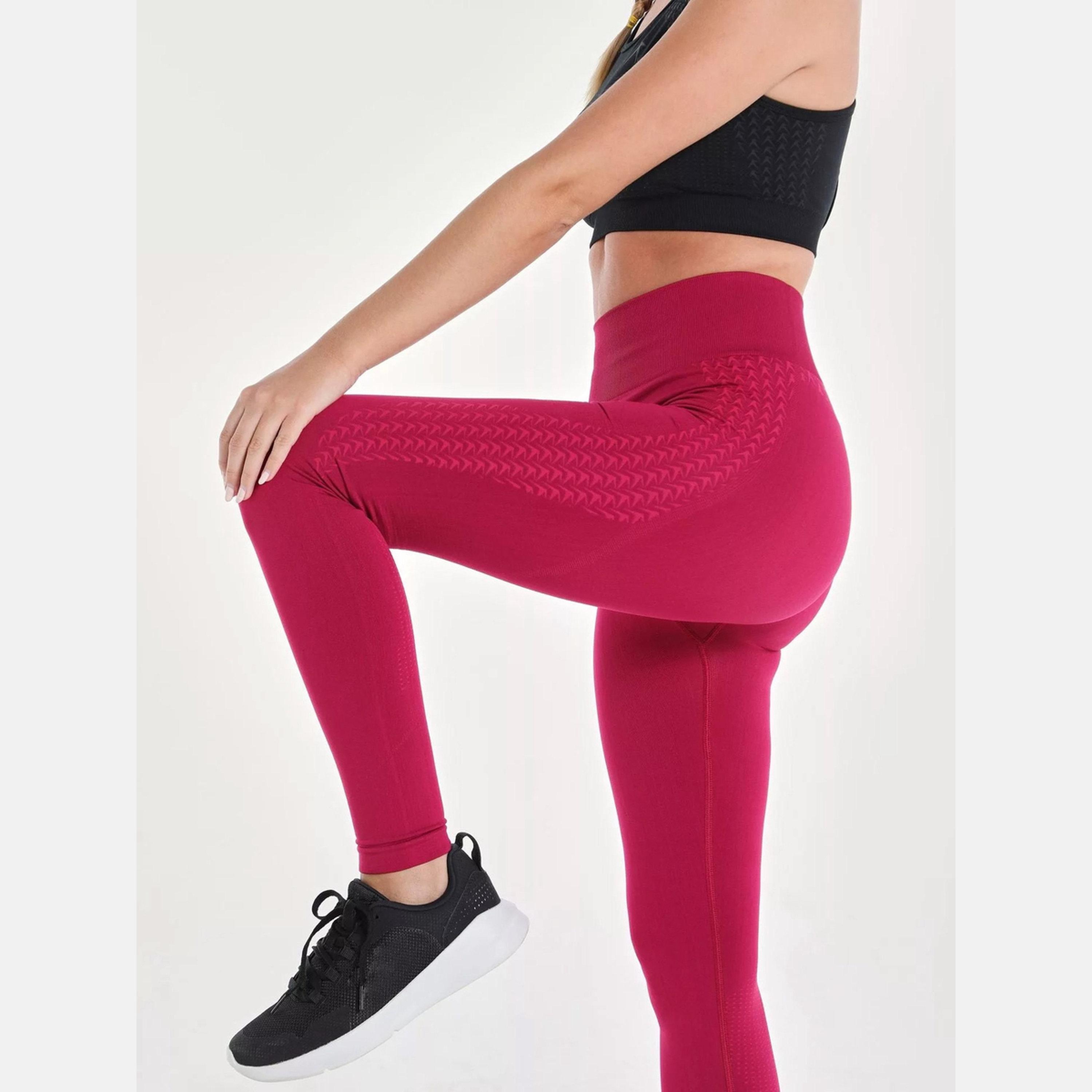 ويزارد × ستايلي - ليقنز/ فيزون بدون درزات للنساء باللون الأحمر-women-clothing-bottoms-leggings-image-5