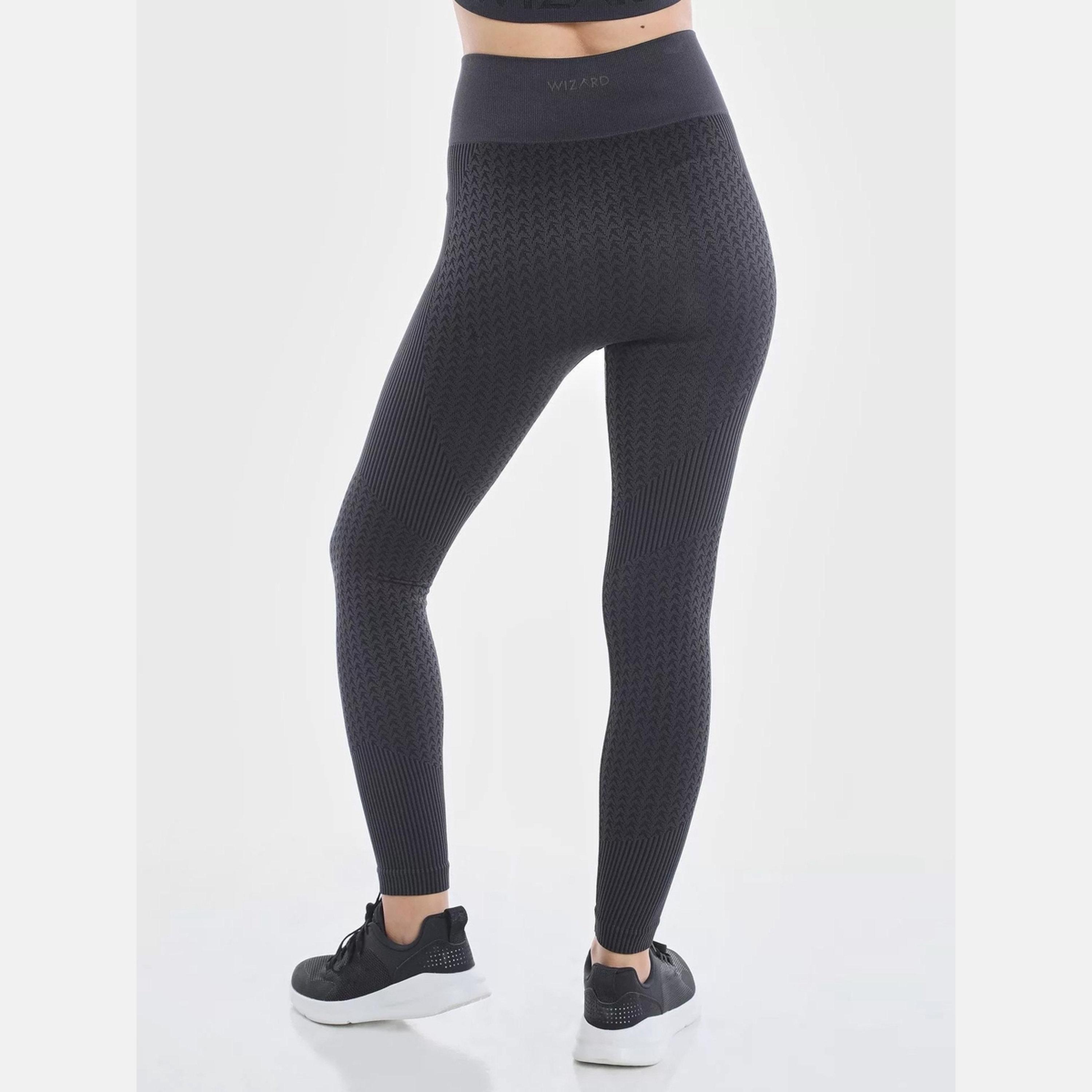 ويزارد × ستايلي - ليقنز/ فيزون أسود بدون درزات للنساء-women-clothing-sportswearandactivewear-bottoms-leggings-image-5