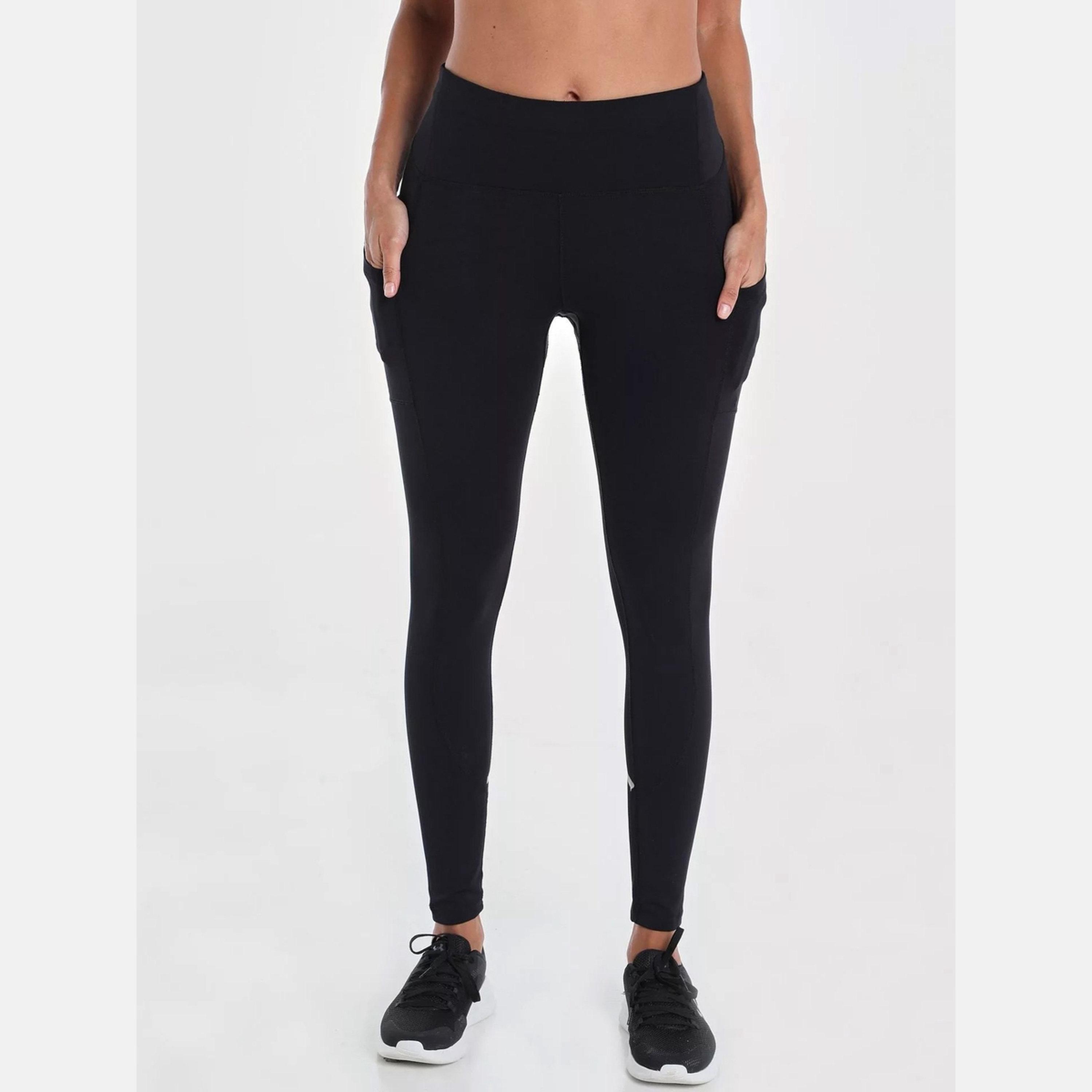 Wizard X Styli Women Black Vent Racy Solid Leggings with Exposed Seam-women-clothing-sportswearandactivewear-bottoms-leggings-image-1