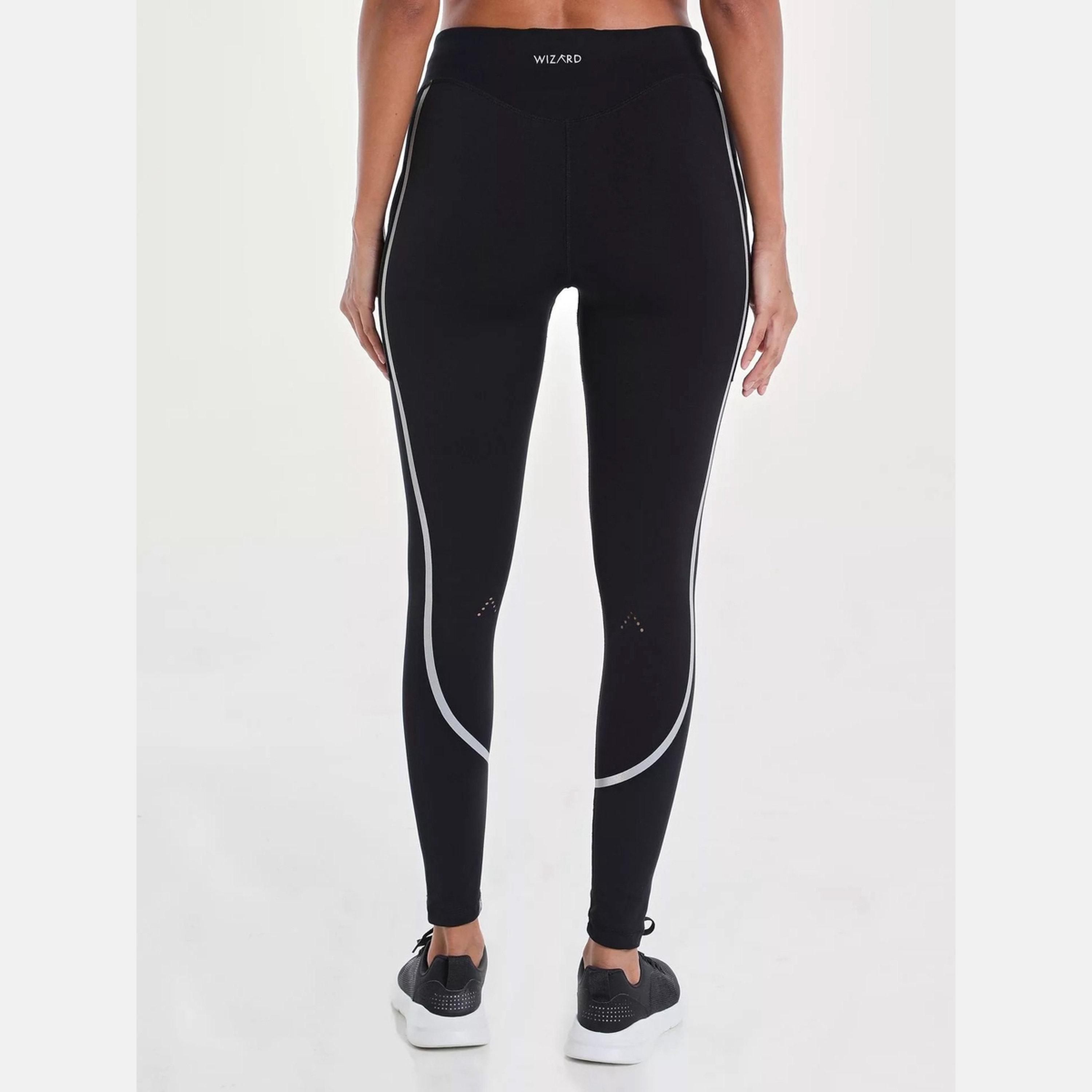 Wizard X Styli Women Black Vent Racy Solid Leggings with Exposed Seam-women-clothing-sportswearandactivewear-bottoms-leggings-image-3
