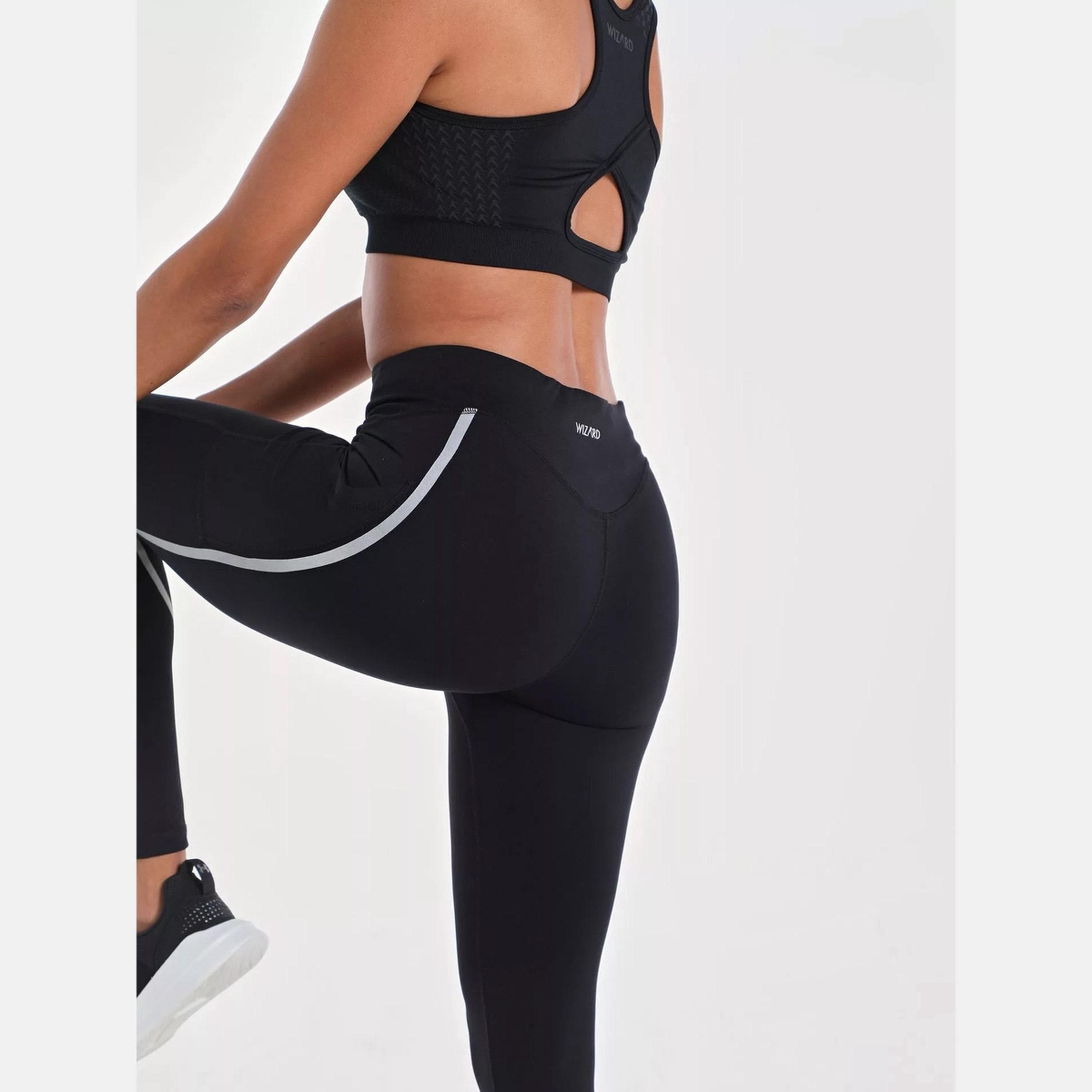Wizard X Styli Women Black Vent Racy Solid Leggings with Exposed Seam-women-clothing-sportswearandactivewear-bottoms-leggings-image-5