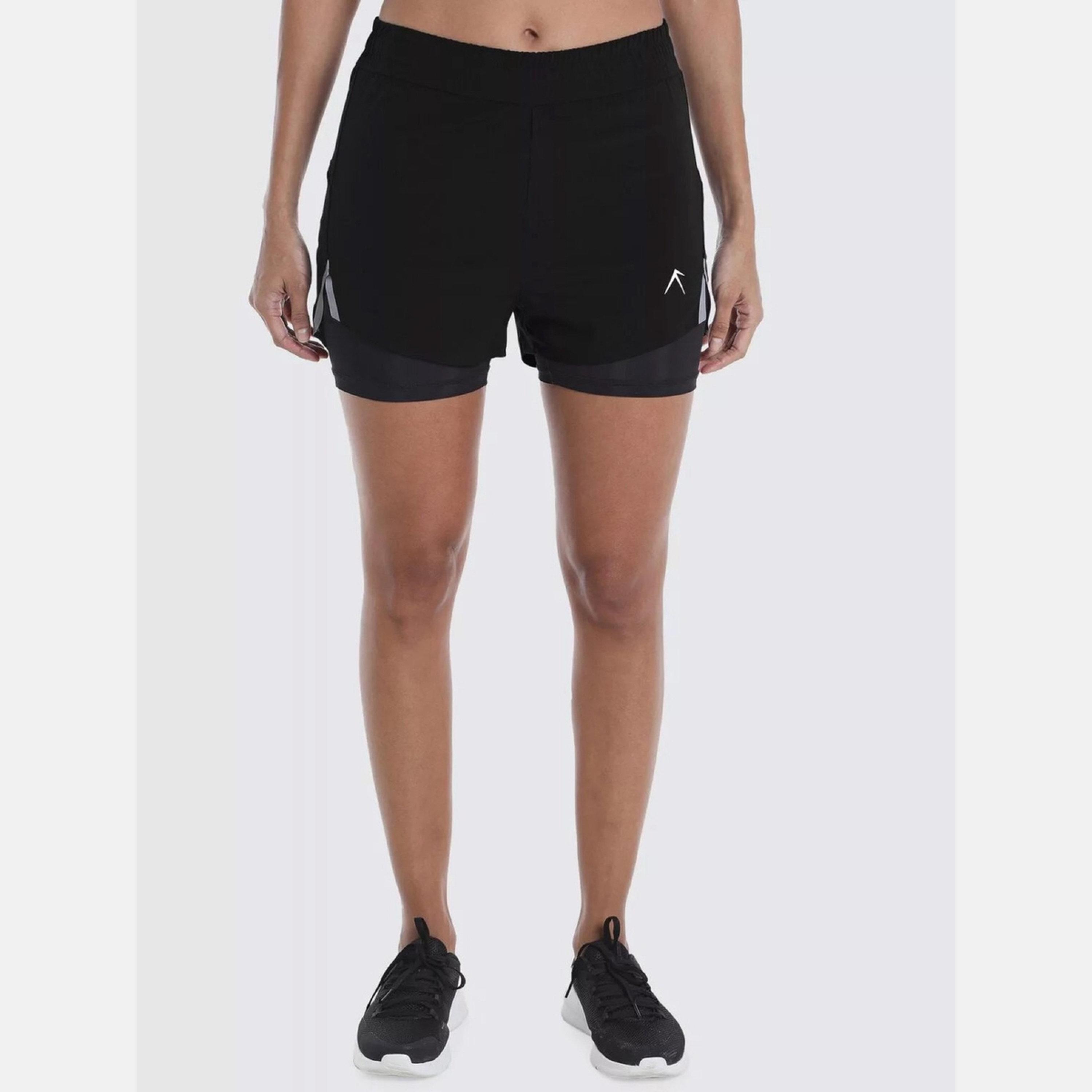 ويزارد × ستايلي - شورت جري أسود 2 في 1-women-clothing-bottoms-shorts-image-1