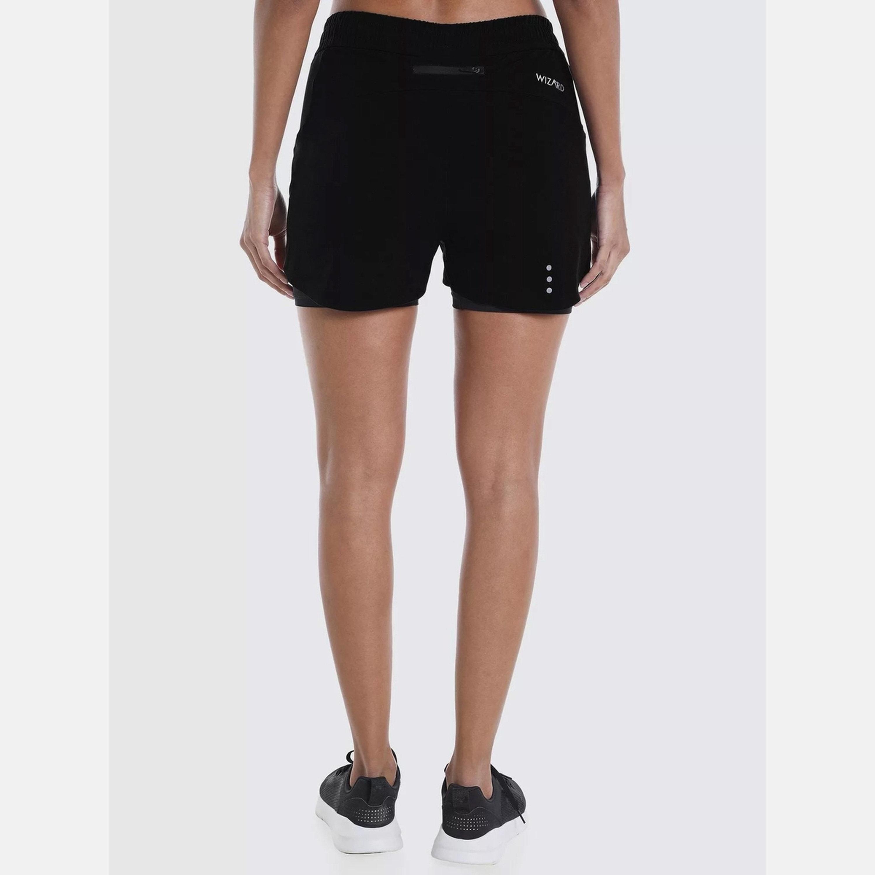 ويزارد × ستايلي - شورت جري أسود 2 في 1-women-clothing-bottoms-shorts-image-3