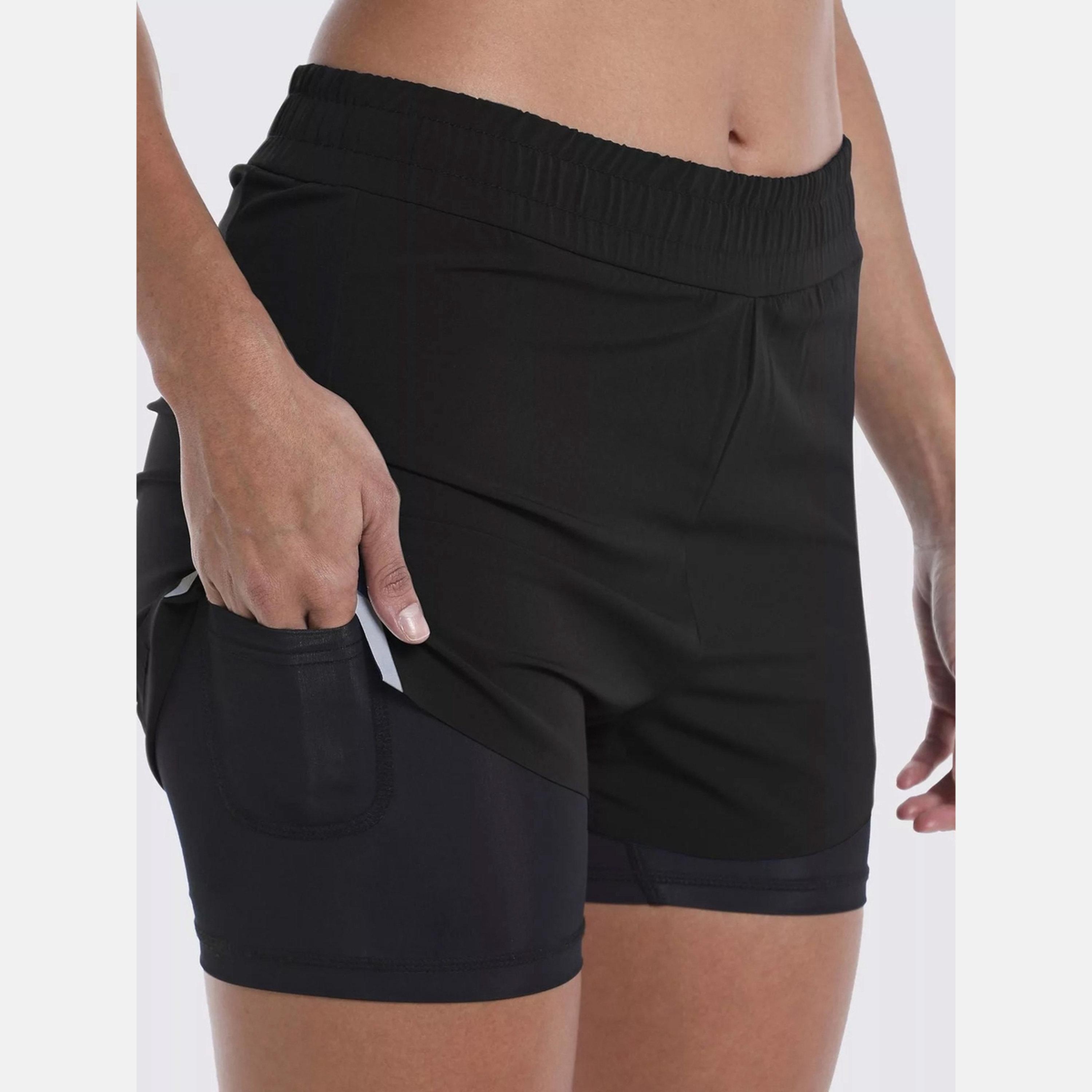 ويزارد × ستايلي - شورت جري أسود 2 في 1-women-clothing-bottoms-shorts-image-4