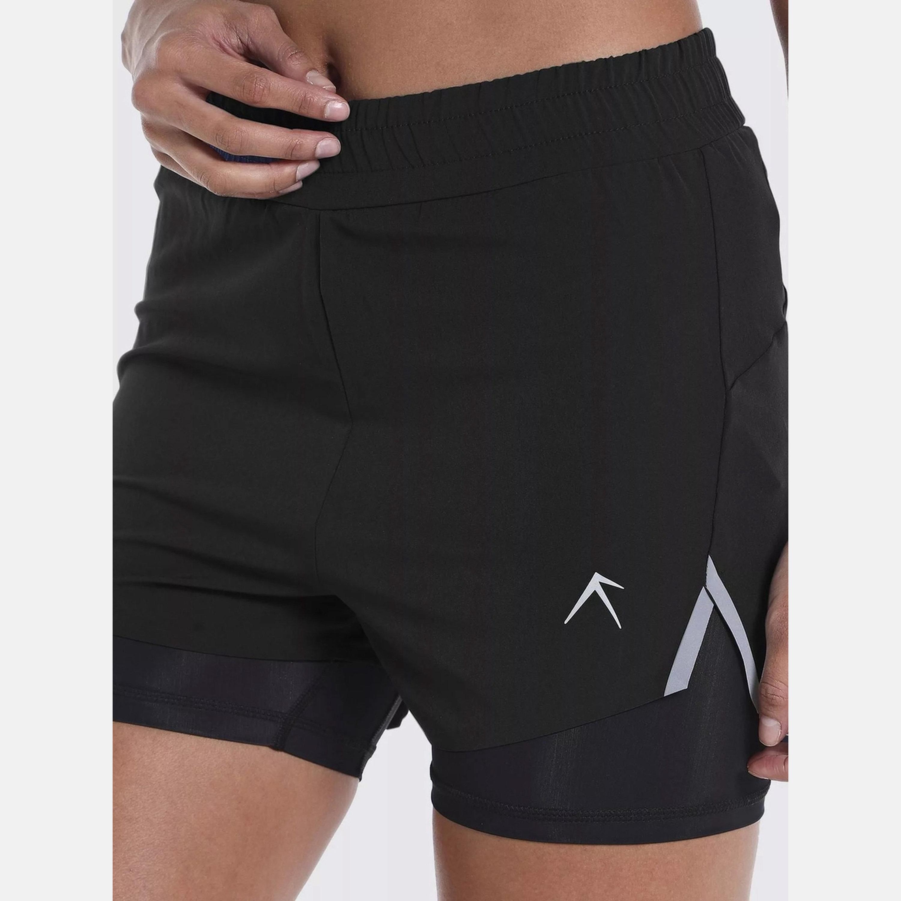 ويزارد × ستايلي - شورت جري أسود 2 في 1-women-clothing-bottoms-shorts-image-5