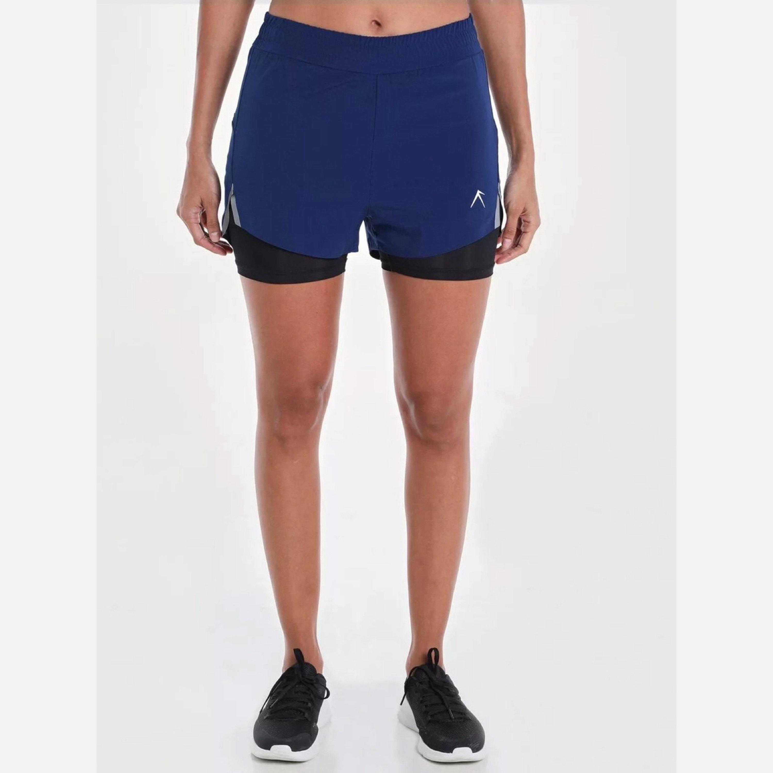 ويزارد × ستايلي - شورت جري أزرق 2 في 1-women-clothing-bottoms-shorts-image-1