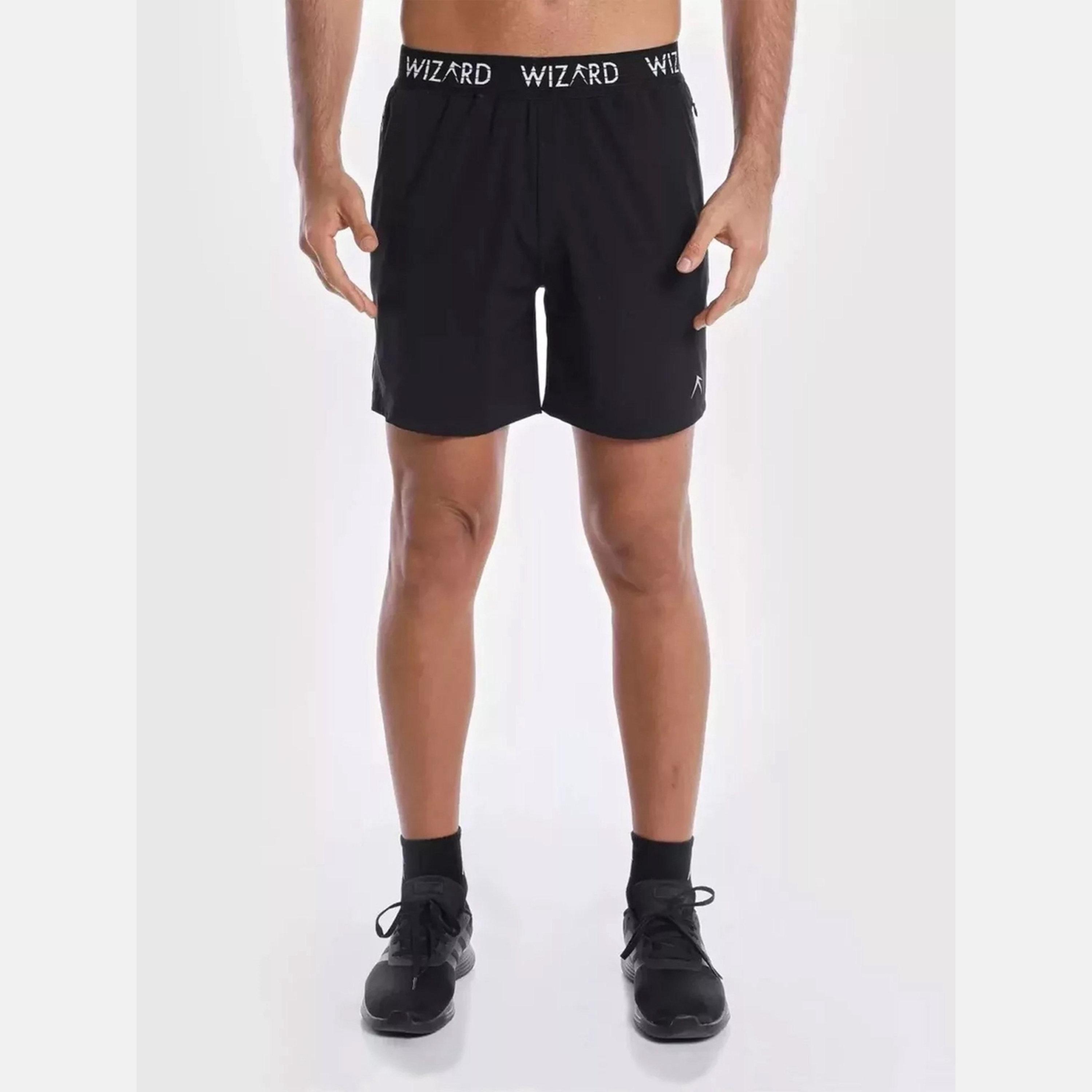 Wizard X Styli Men Black Lightweight Running Shorts-men-clothing-bottoms-shorts-image-1