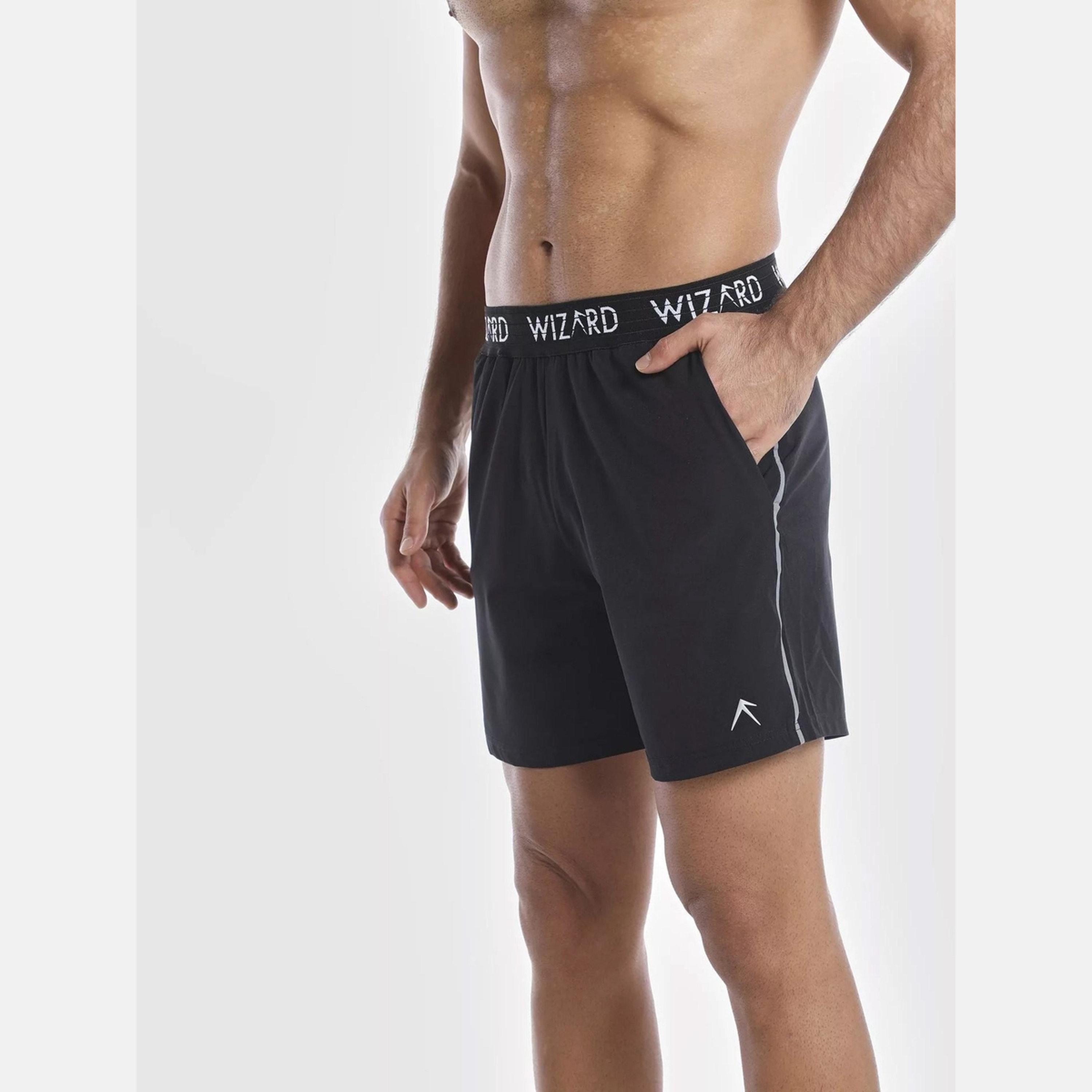 Wizard X Styli Men Black Lightweight Running Shorts-men-clothing-bottoms-shorts-image-4