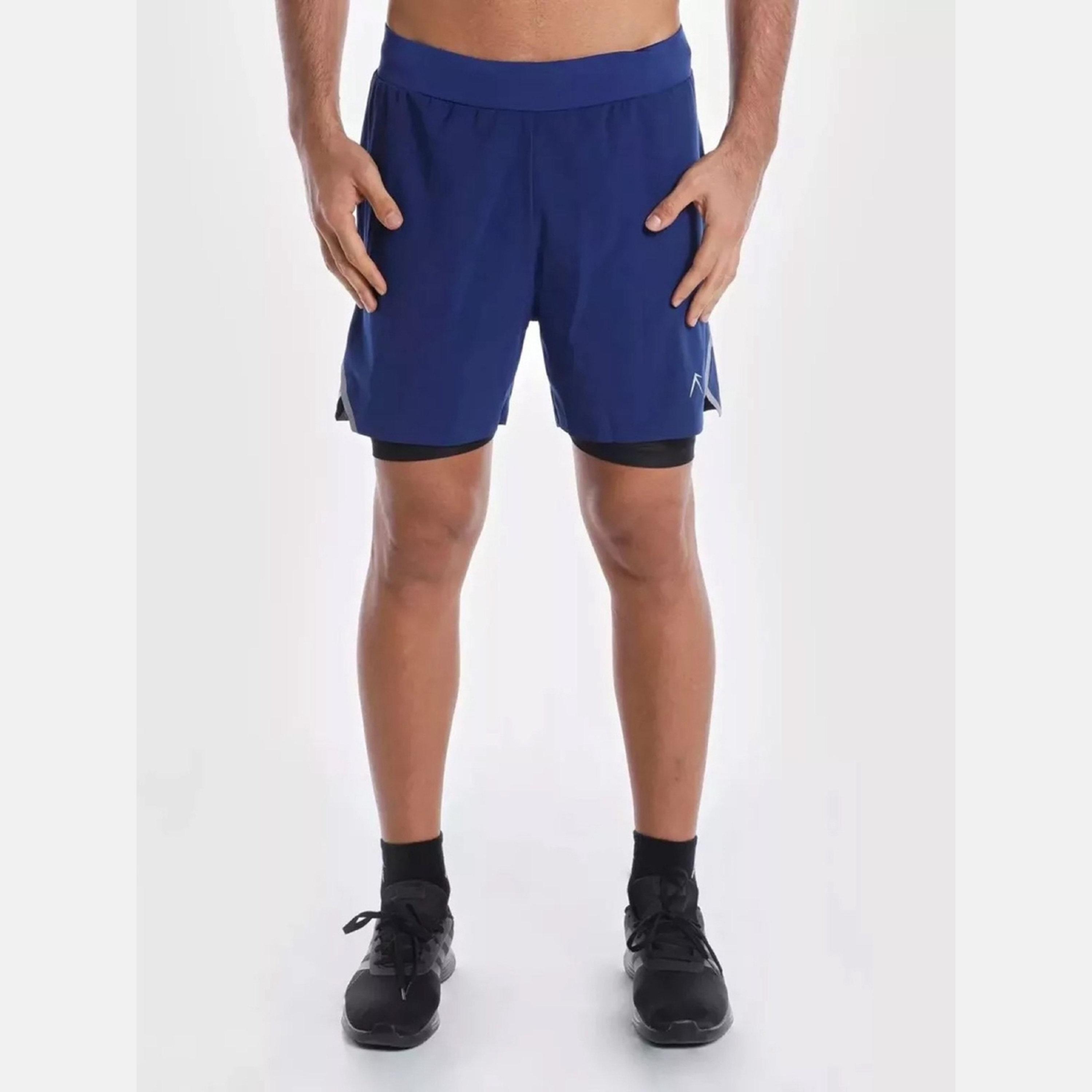 Wizard X Styli Men Blue 2 in 1 Running Shorts-men-clothing-bottoms-shorts-image-1