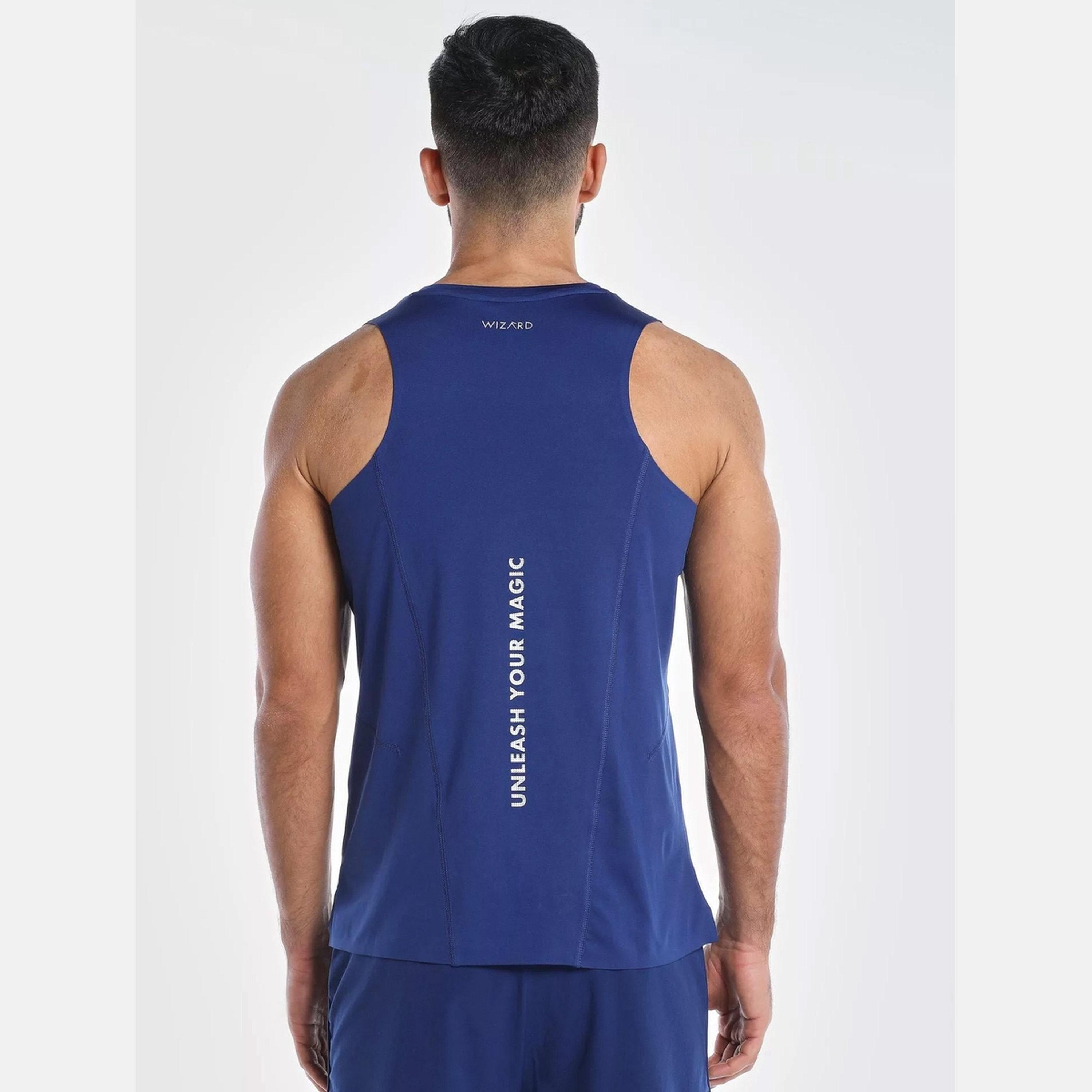 Wizard X Styli Men Blue Vent Wizardry Solid Round Neck Tank T-Shirt-men-clothing-tshirtsandpolos-vests-image-5