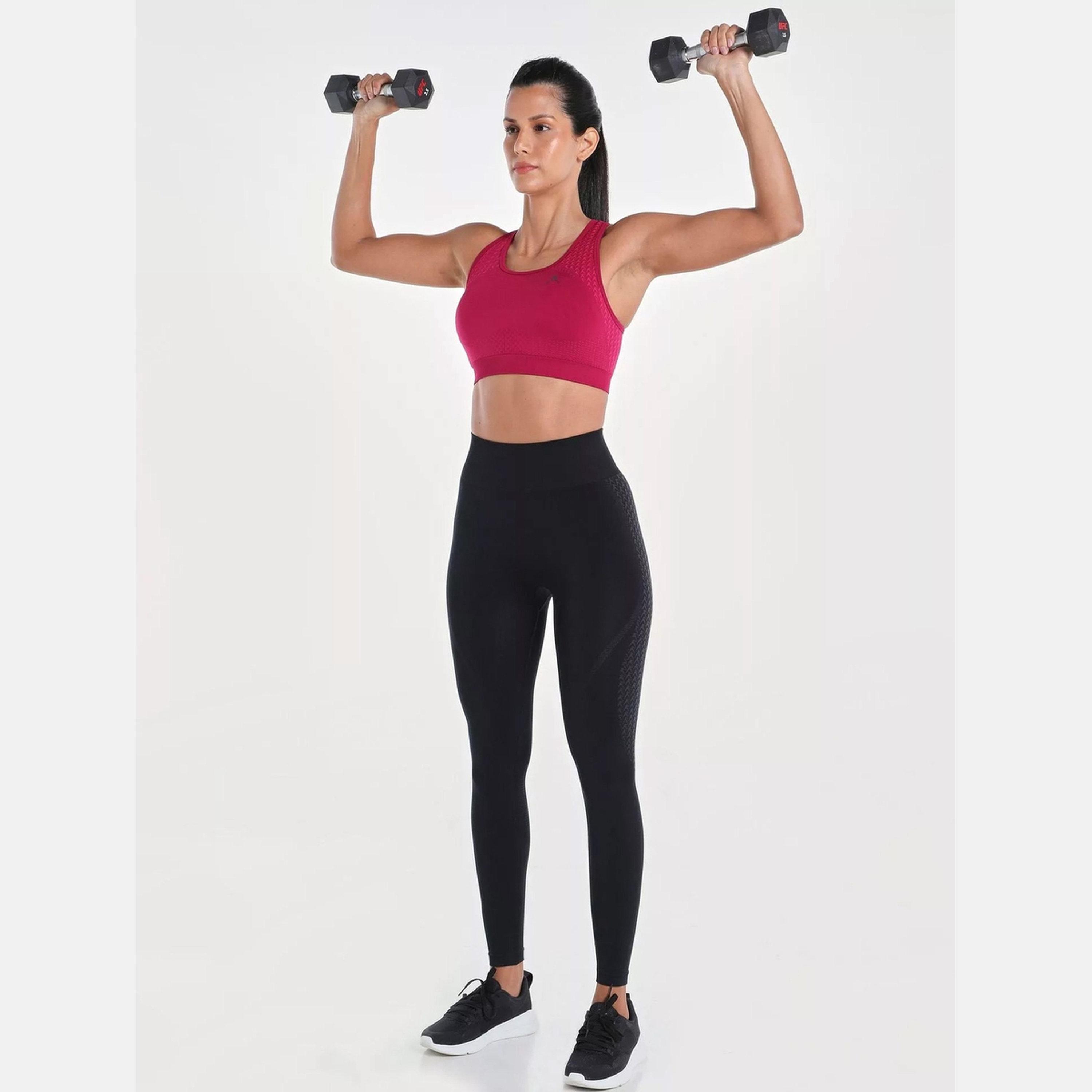 Wizard X Styli Women Burgundy Textured Racerback Seamless Support Bra-sports-women-clothing-sportsbras-image-2