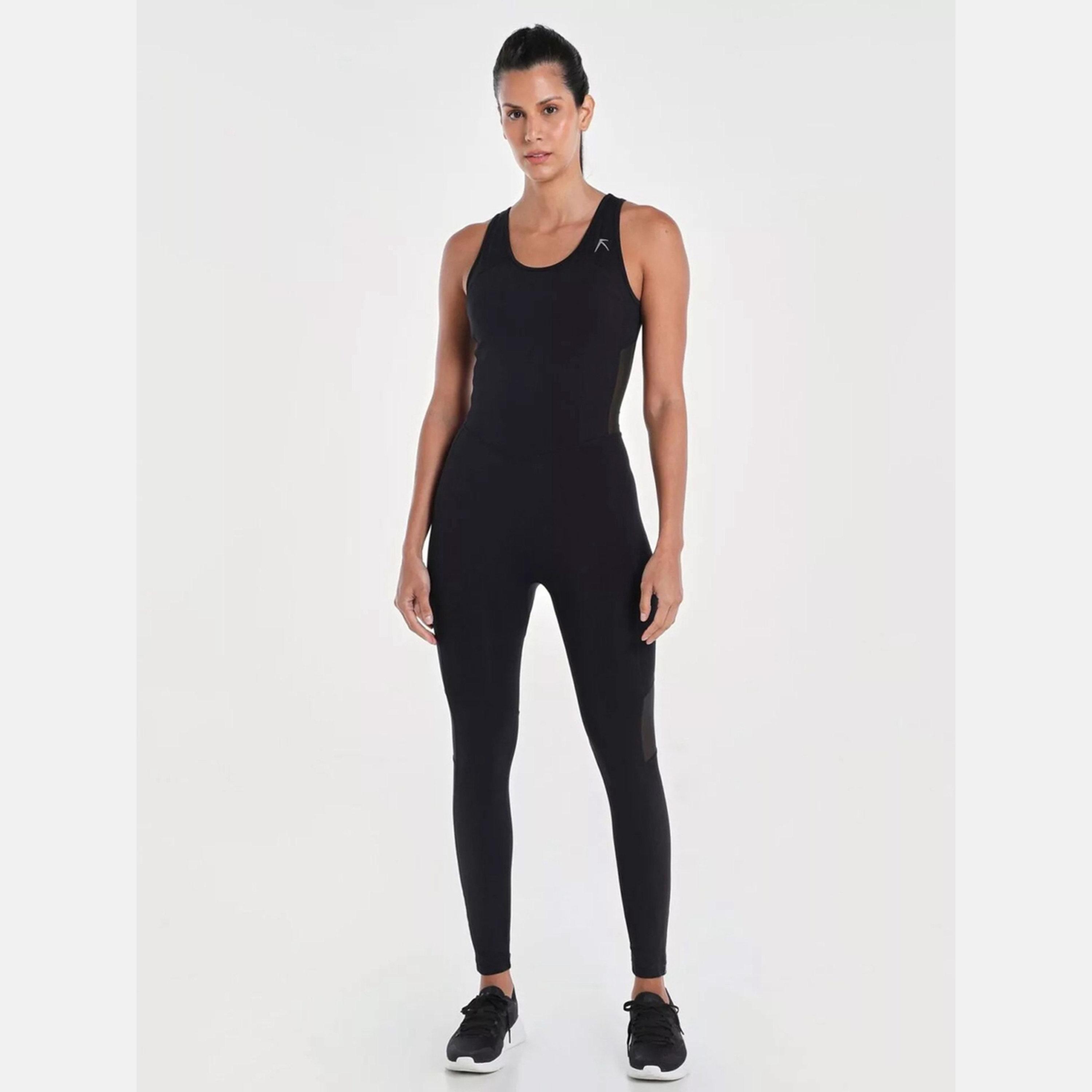 Wizard X Styli Women Black Vent Racy Plain Criss Cross Back Jumpsuit-women-clothing-jumpsuits-image-1