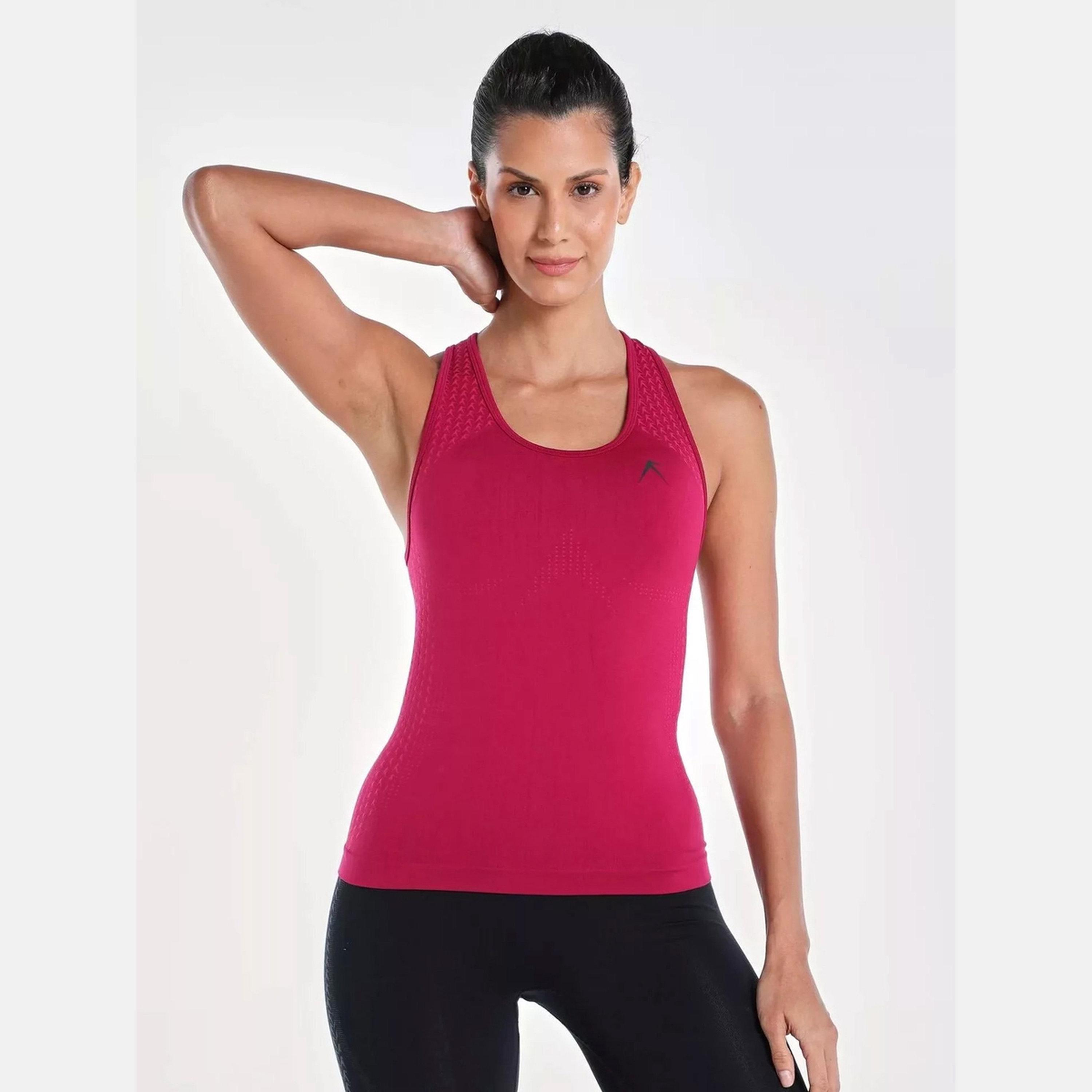 ويزارد × ستايلي - بلوزة نسائي برغندي شجاع بدون درزات-women-clothing-tshirts-image-1