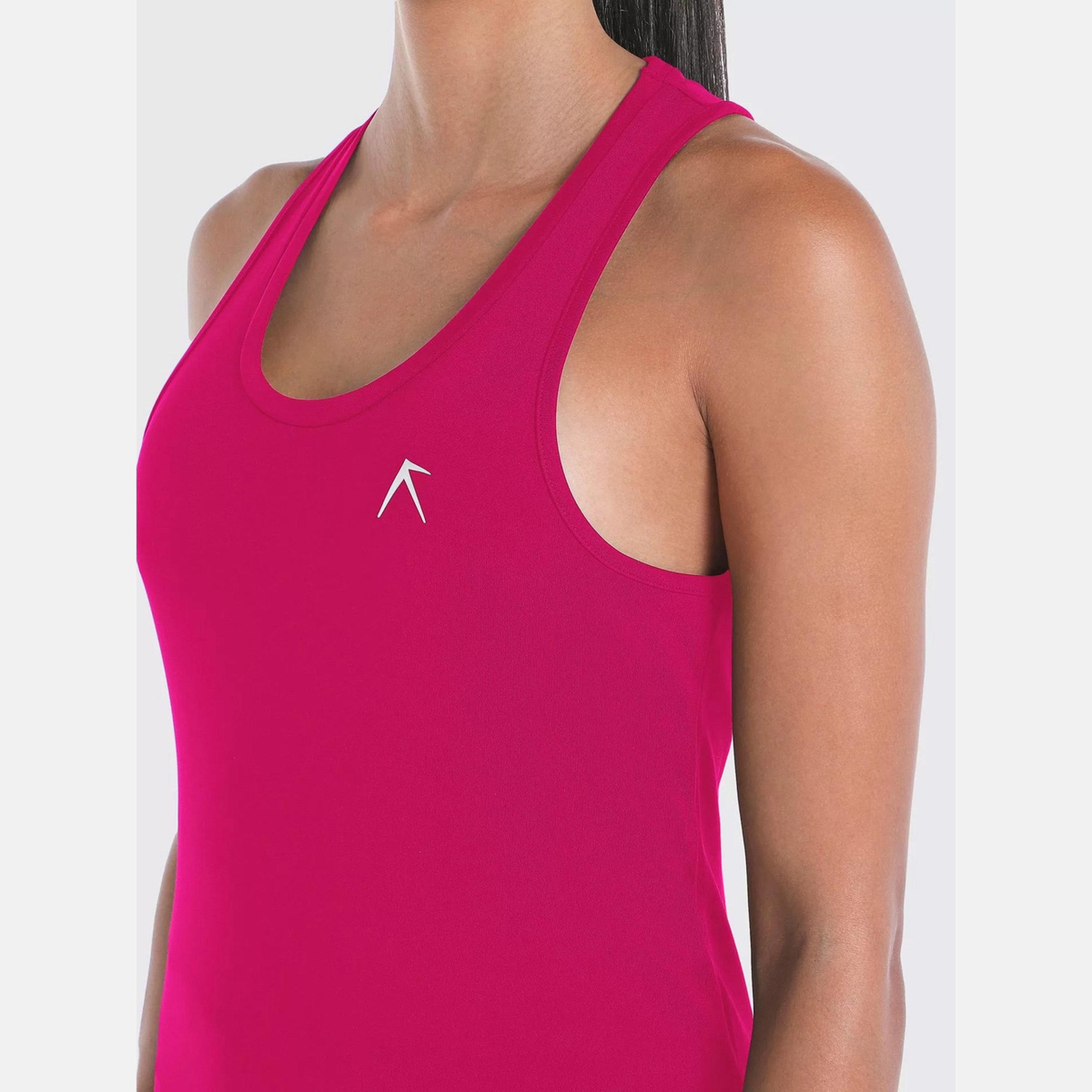 Wizard X Styli Women Burgundy Vent Wizardry Solid Racerback Tank Top-women-clothing-tshirts-image-5