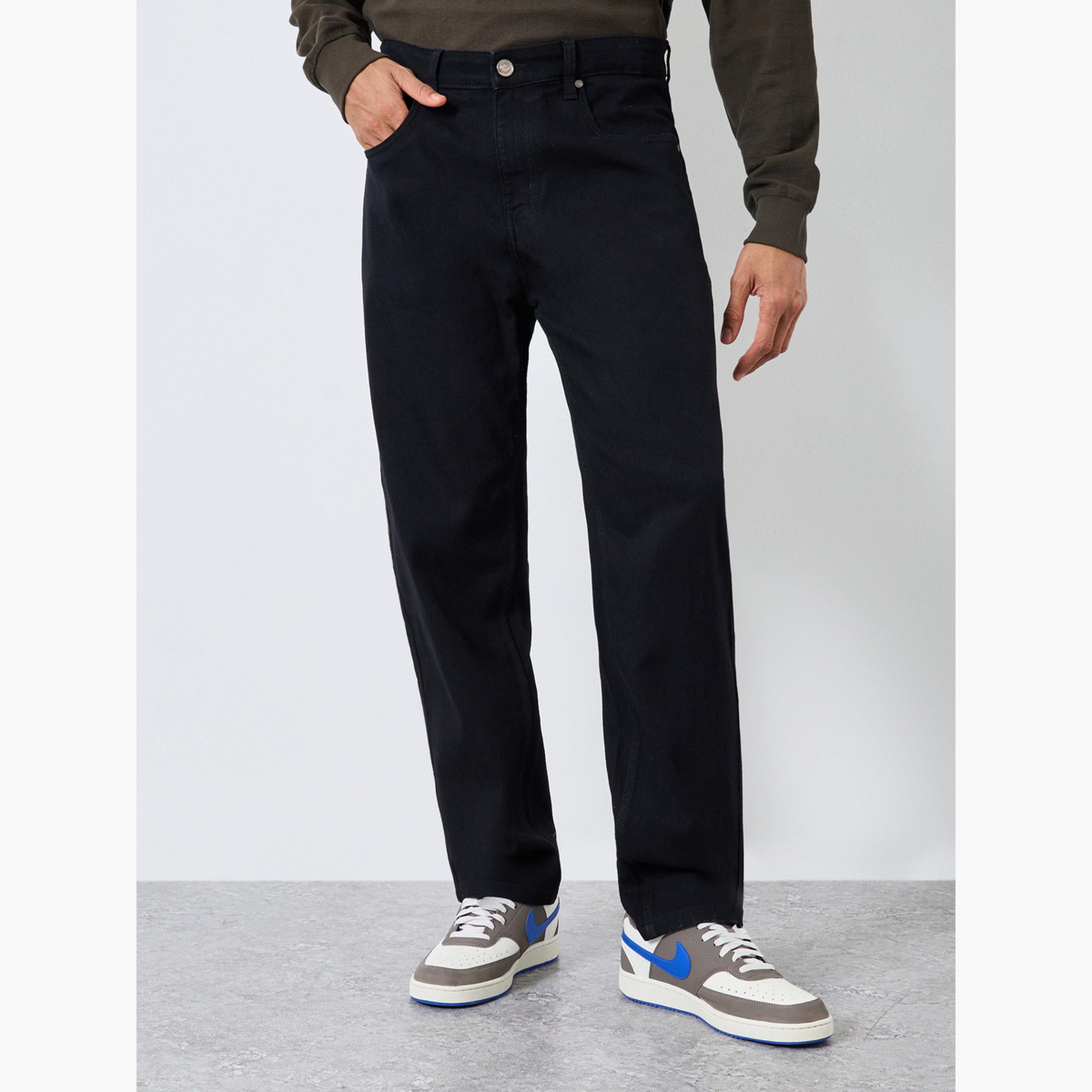 بنطال جينز سادة قصة عادية-men-clothing-bottoms-jeans-image-1