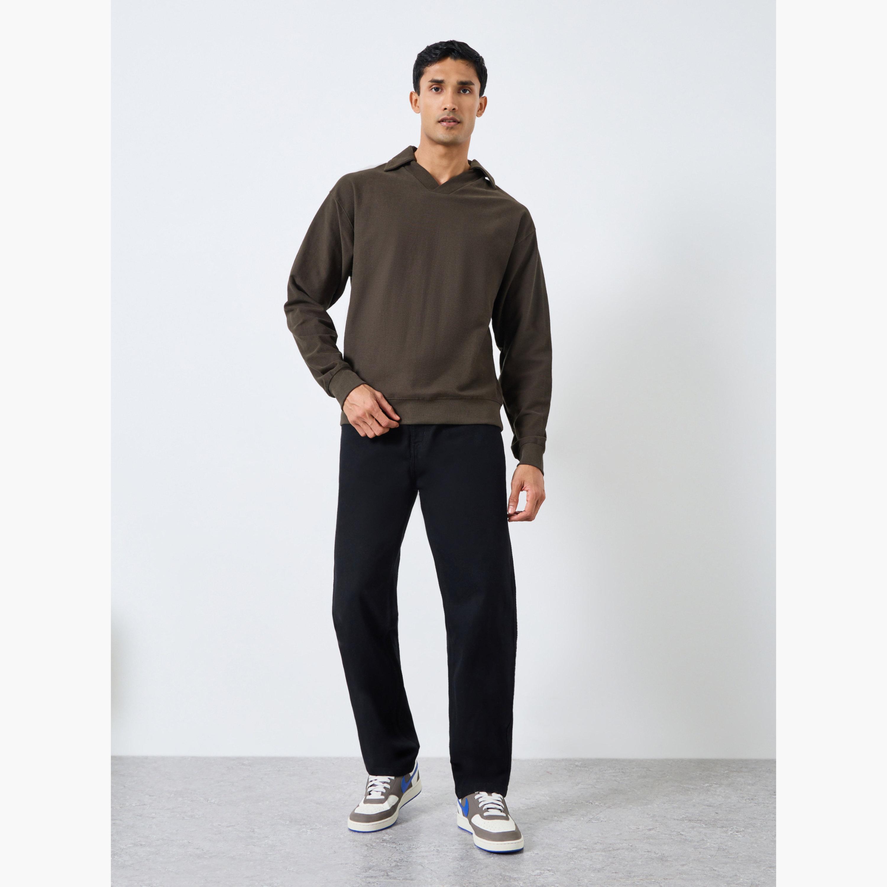 بنطال جينز سادة قصة عادية-men-clothing-bottoms-jeans-image-2